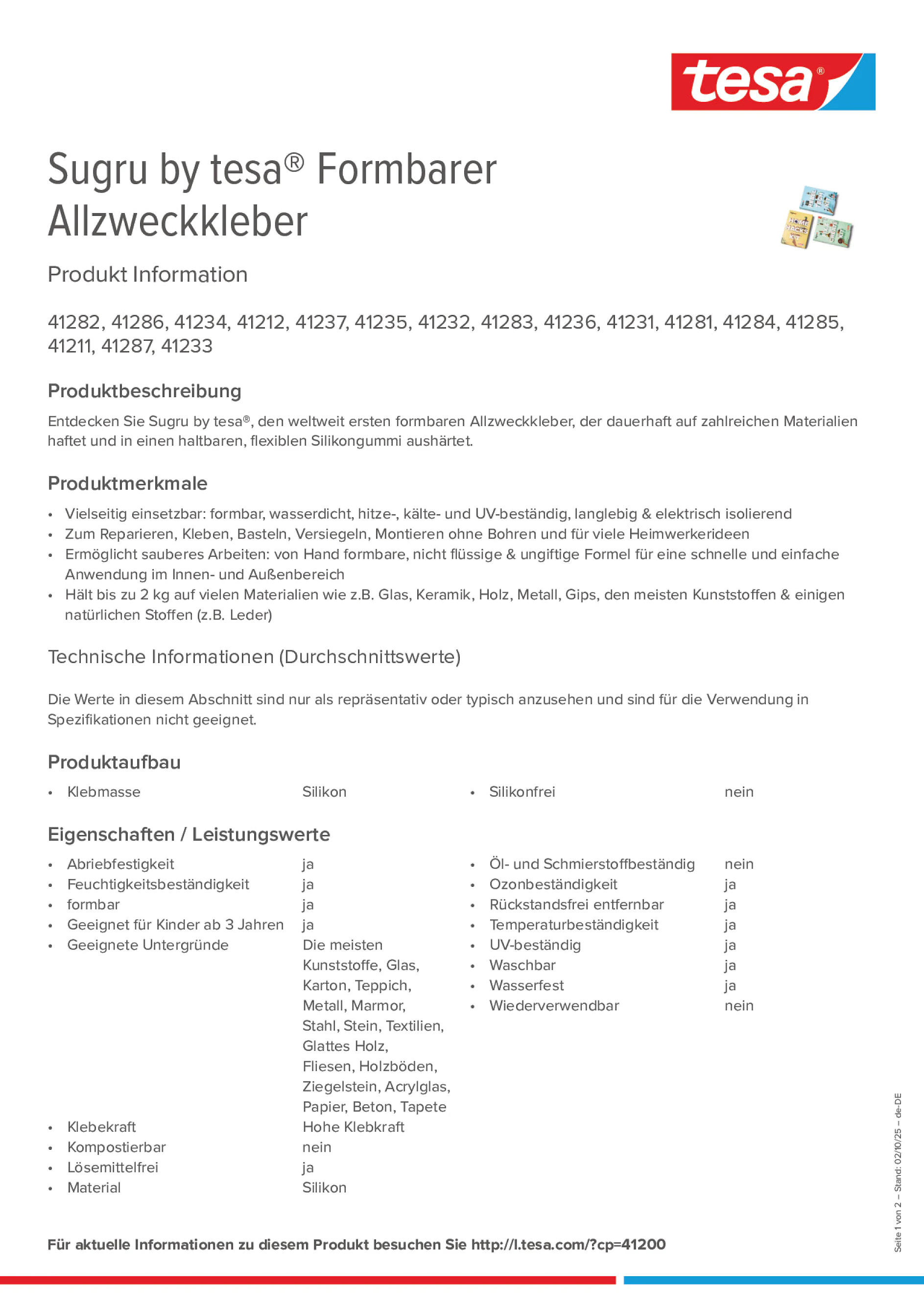 Product information_Sugru by tesa® 41282_de-DE