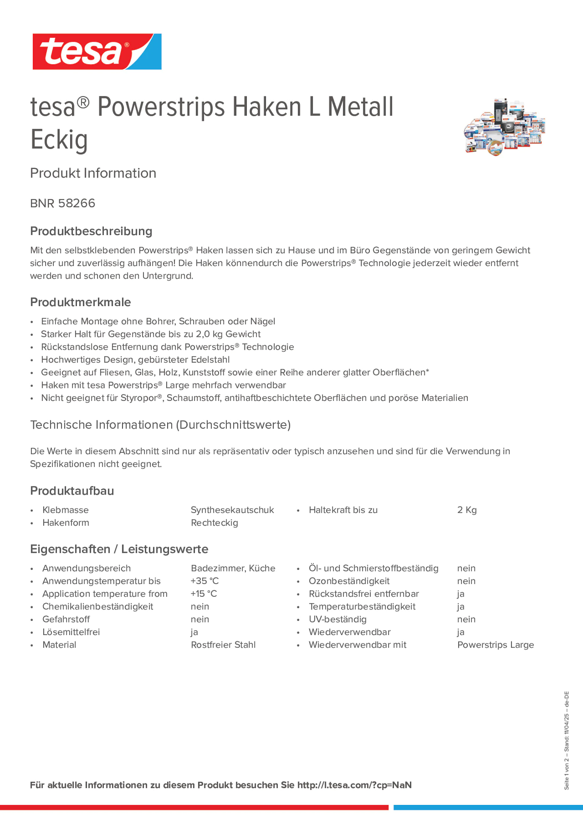 Product information_tesa® Powerstrips 58266_de-DE