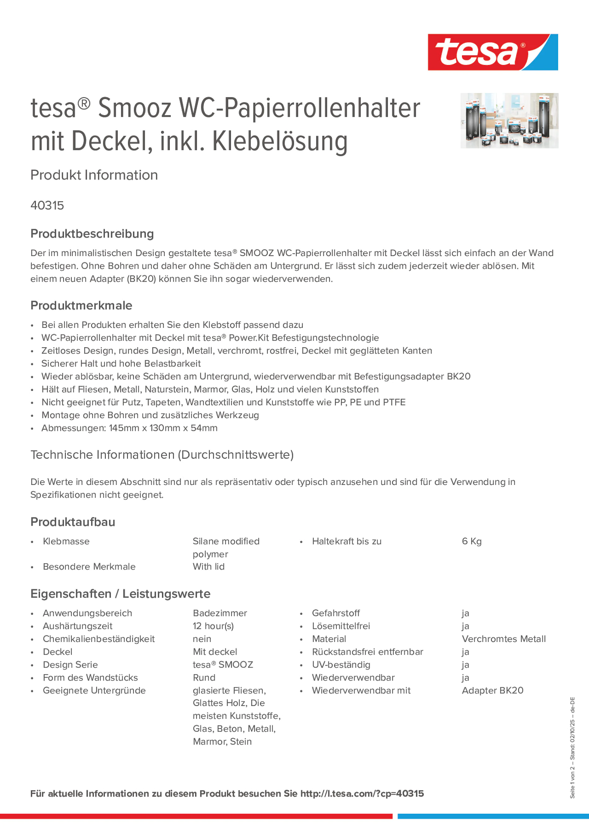 Product information_tesa® 40315_de-DE