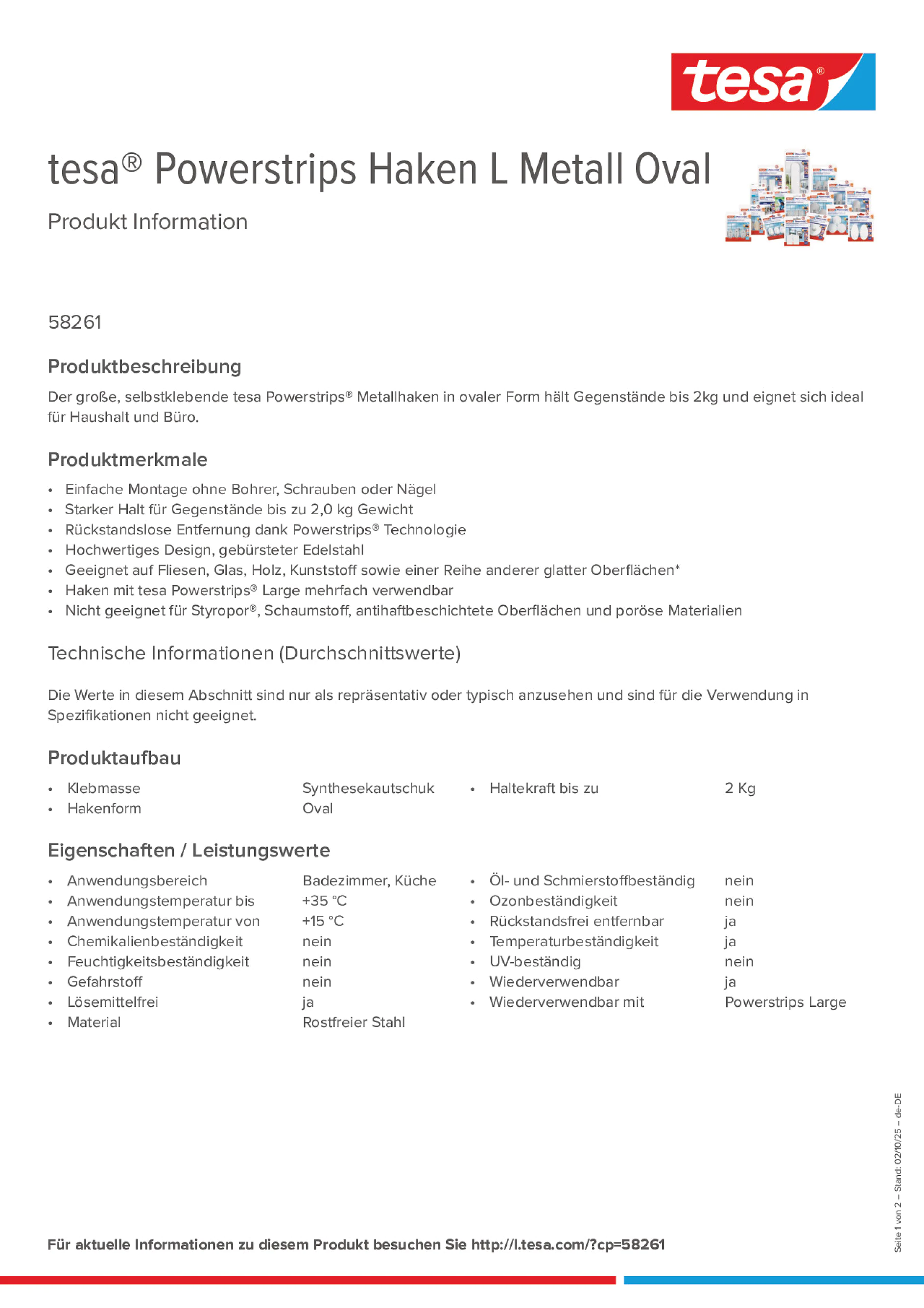 Product information_tesa® Powerstrips 58261_de-DE