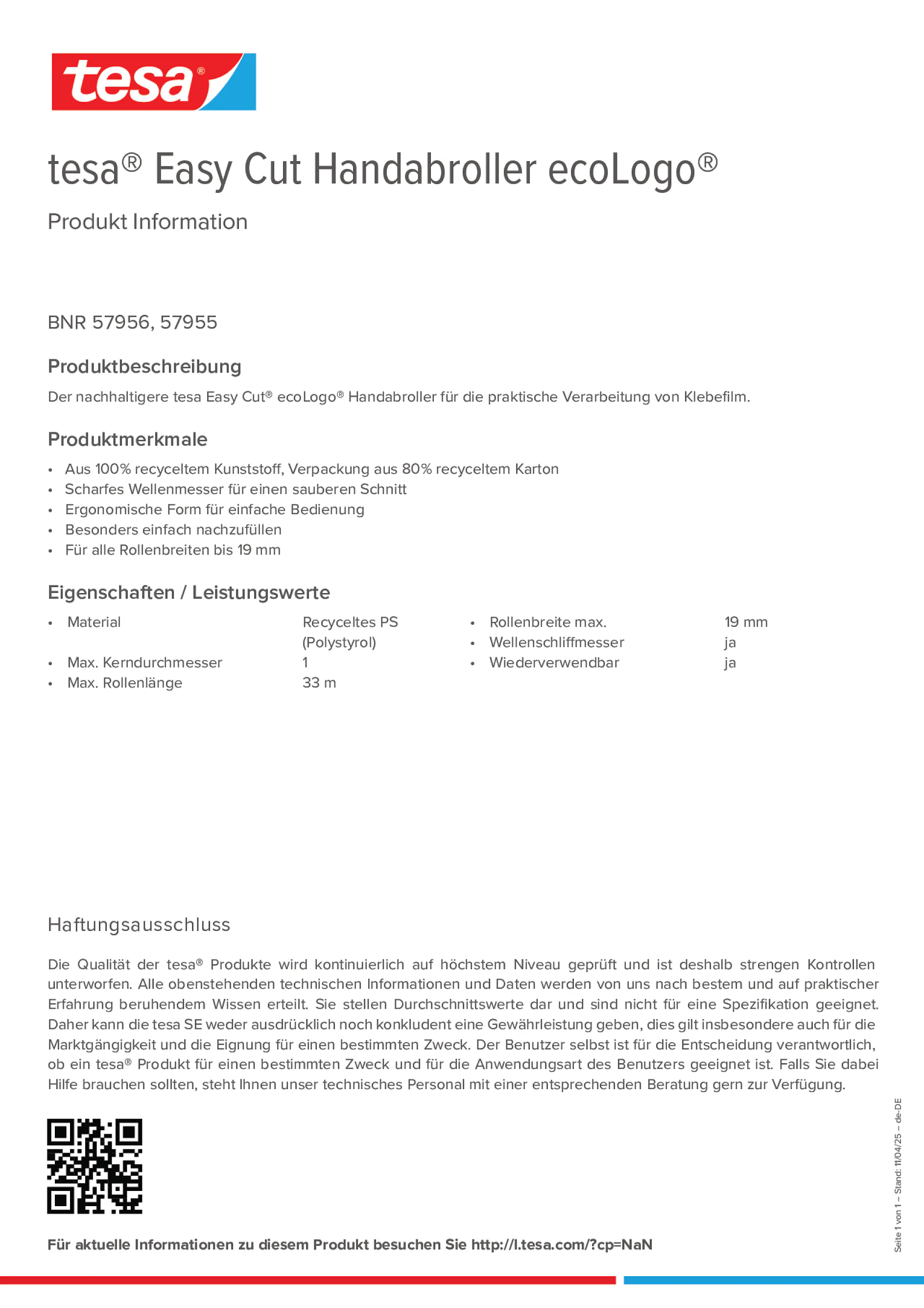 Product information_tesa® Easy Cut 57955_de-DE