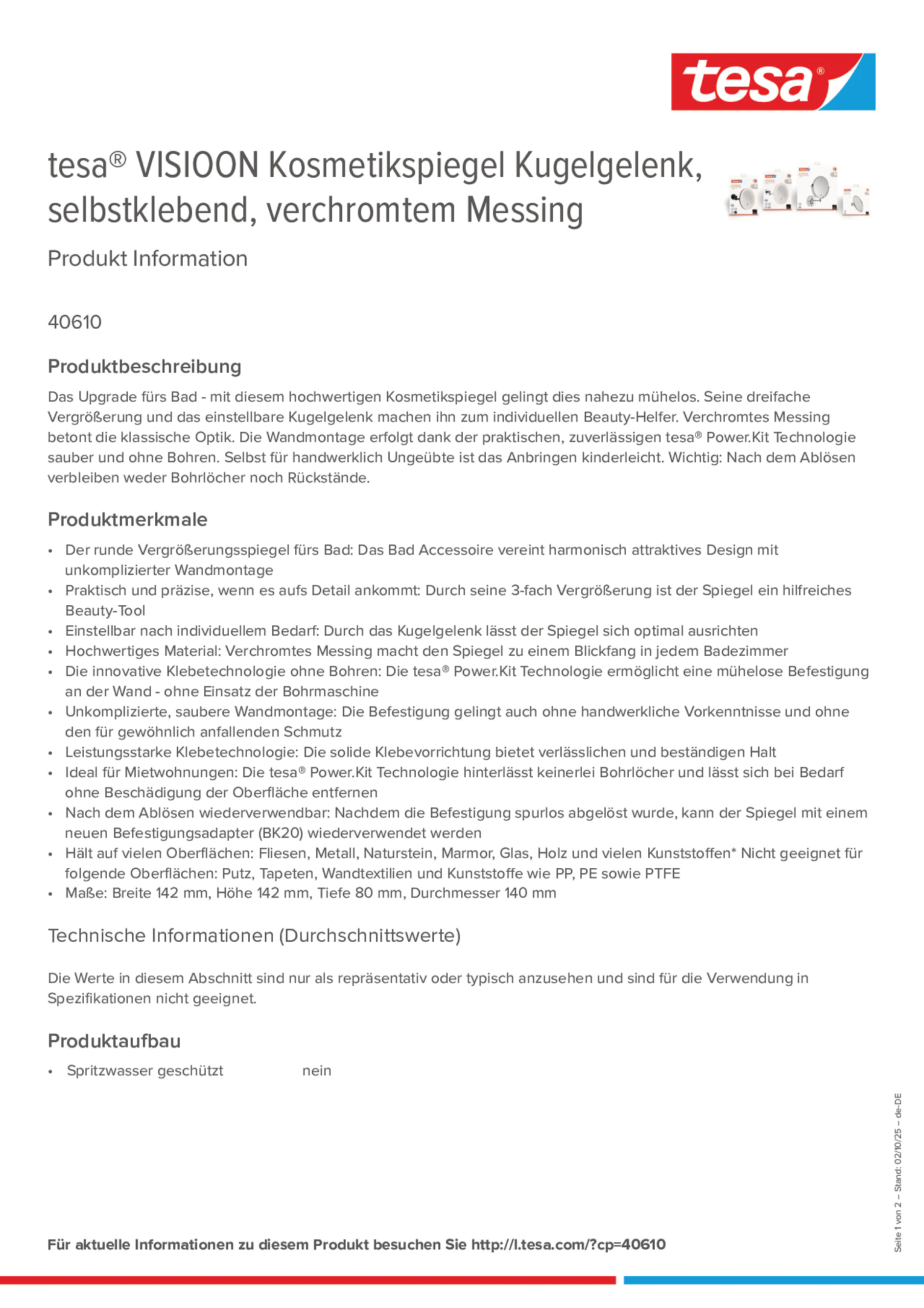 Product information_tesa® 40610_de-DE