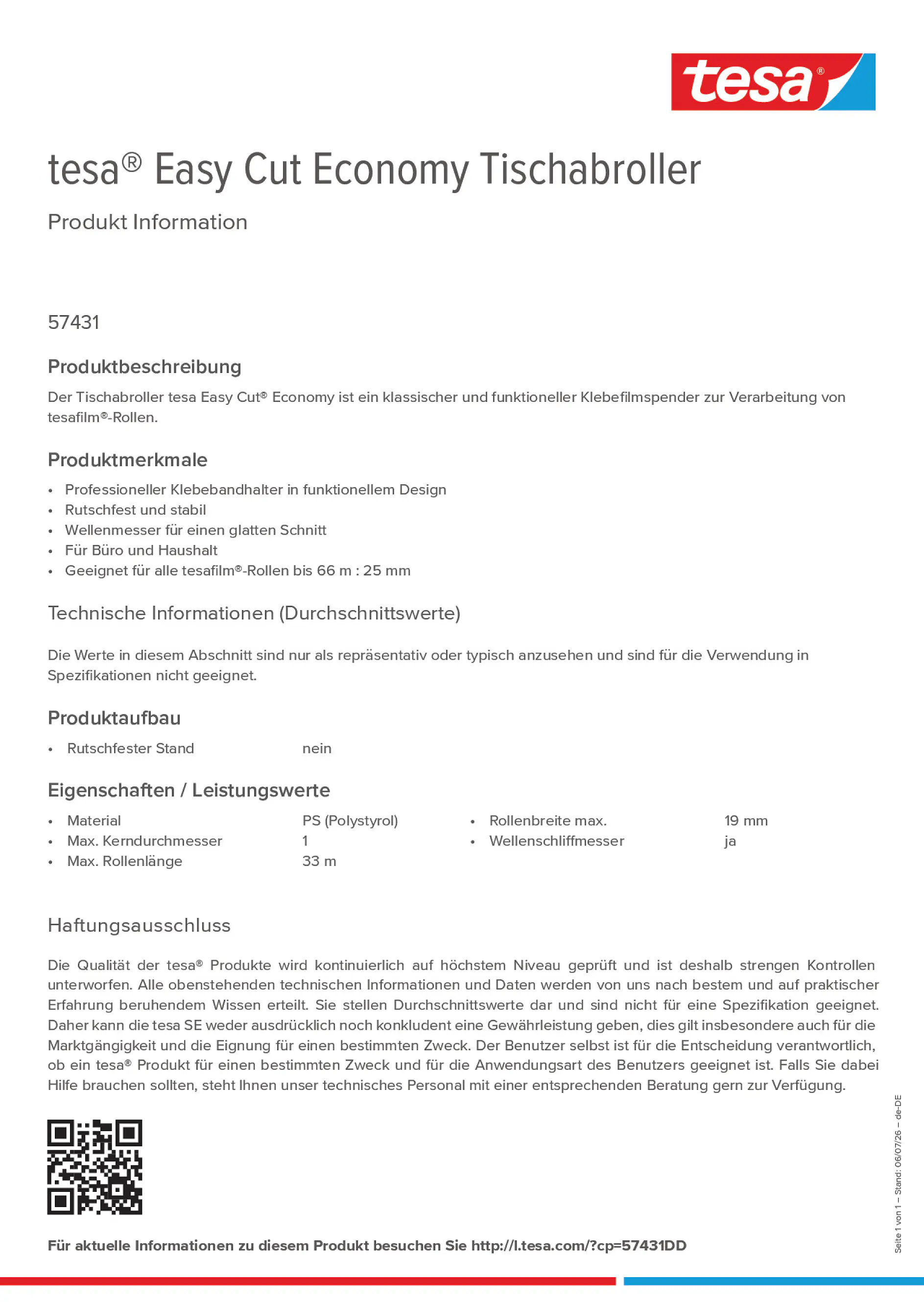Product information_tesa® Easy Cut 57431DD_de-DE