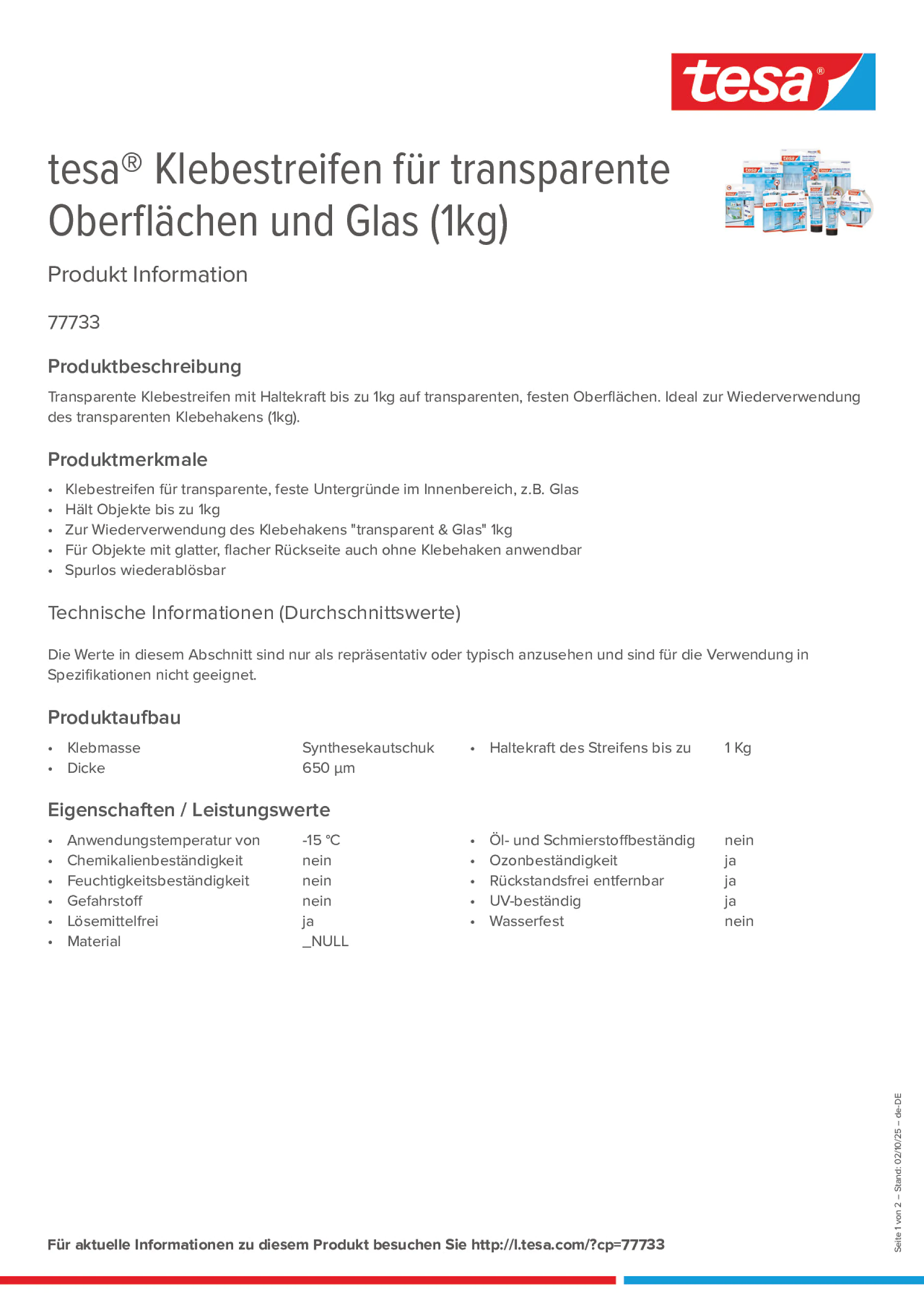 Product information_tesa® 77733_de-DE
