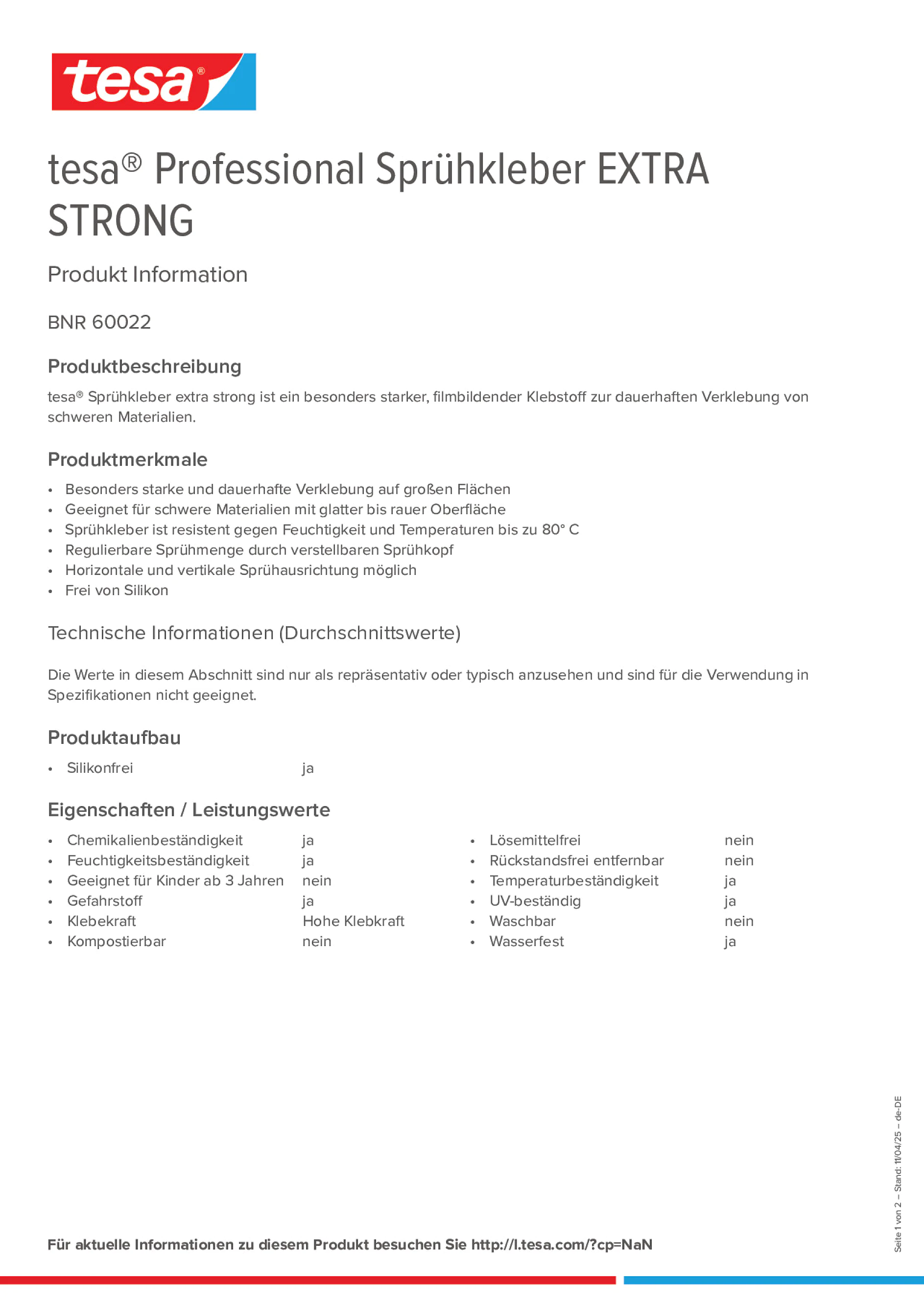 Product information_tesa® Professional 60022_de-DE