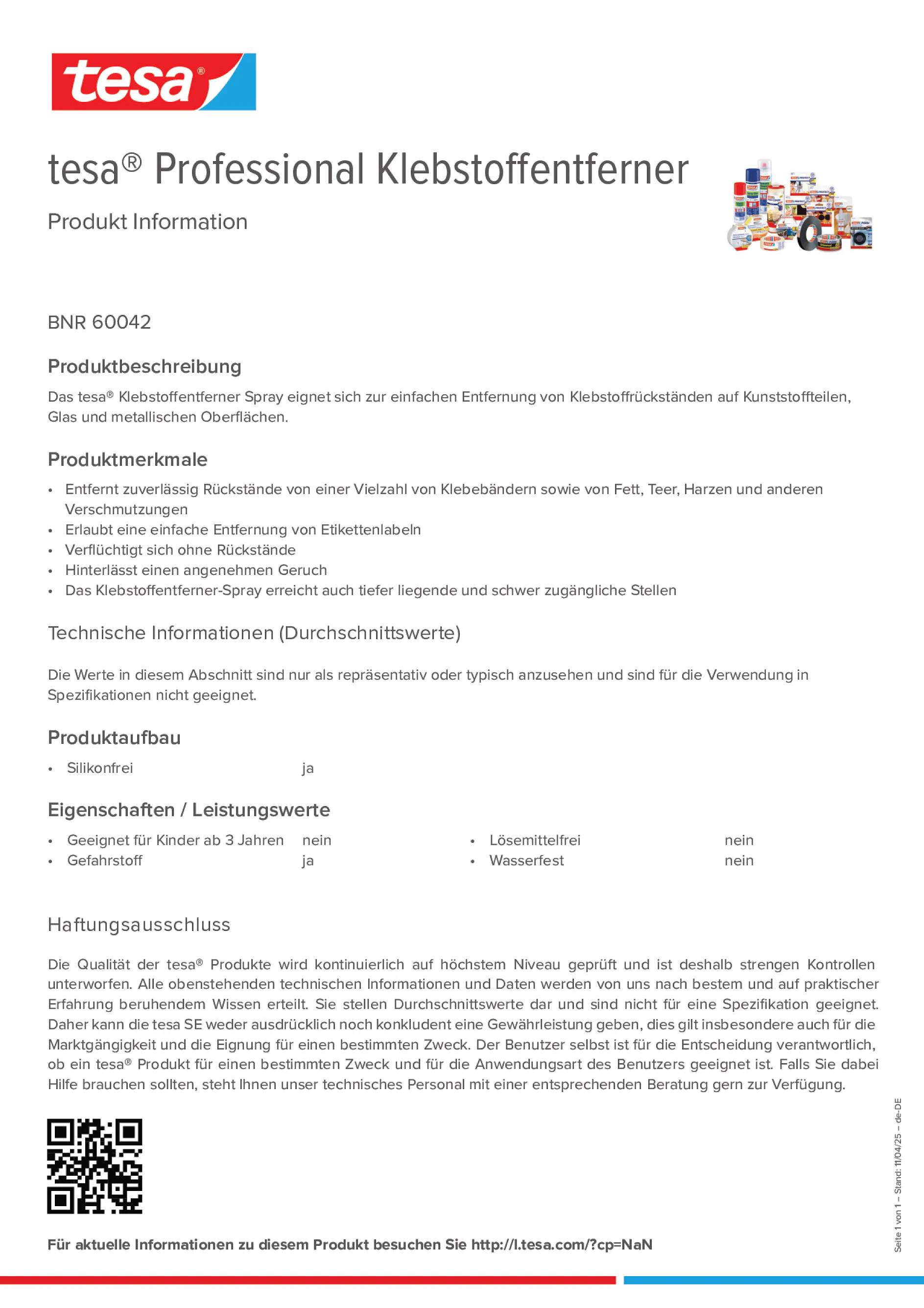 Product information_tesa® Professional 60042_de-DE