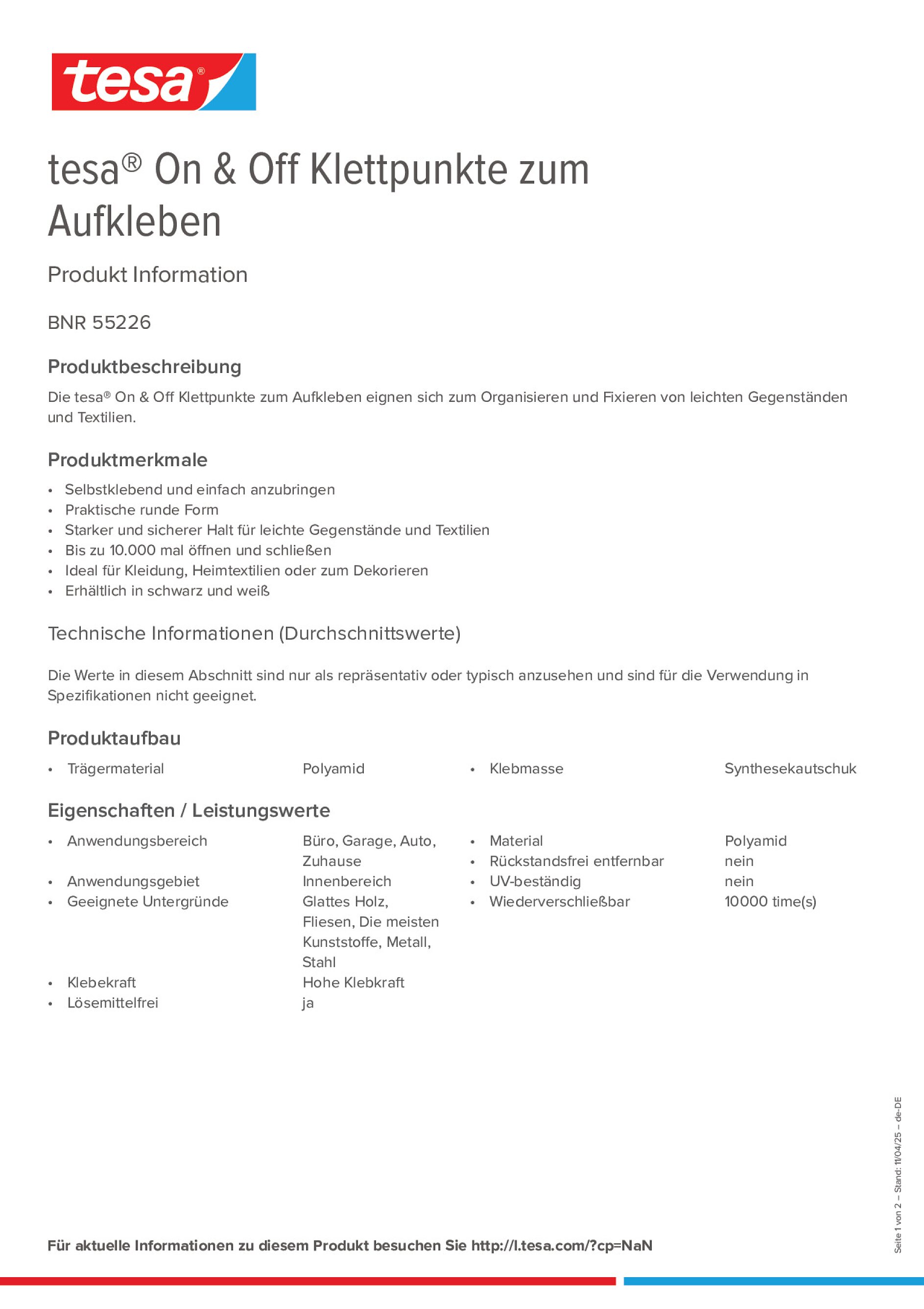 Product information_tesa® On & Off 55226_de-DE