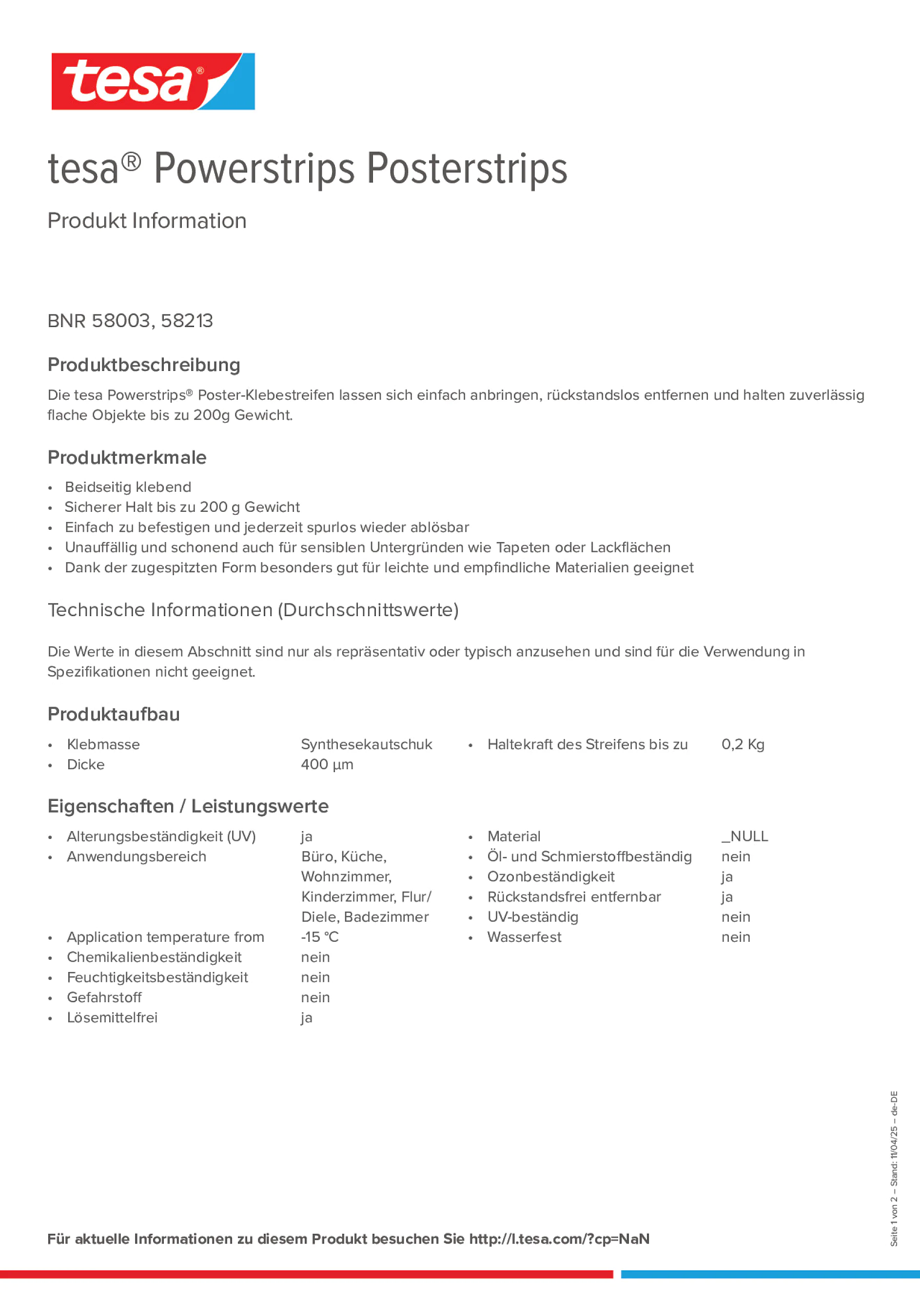 Product information_tesa® Powerstrips 58003_de-DE