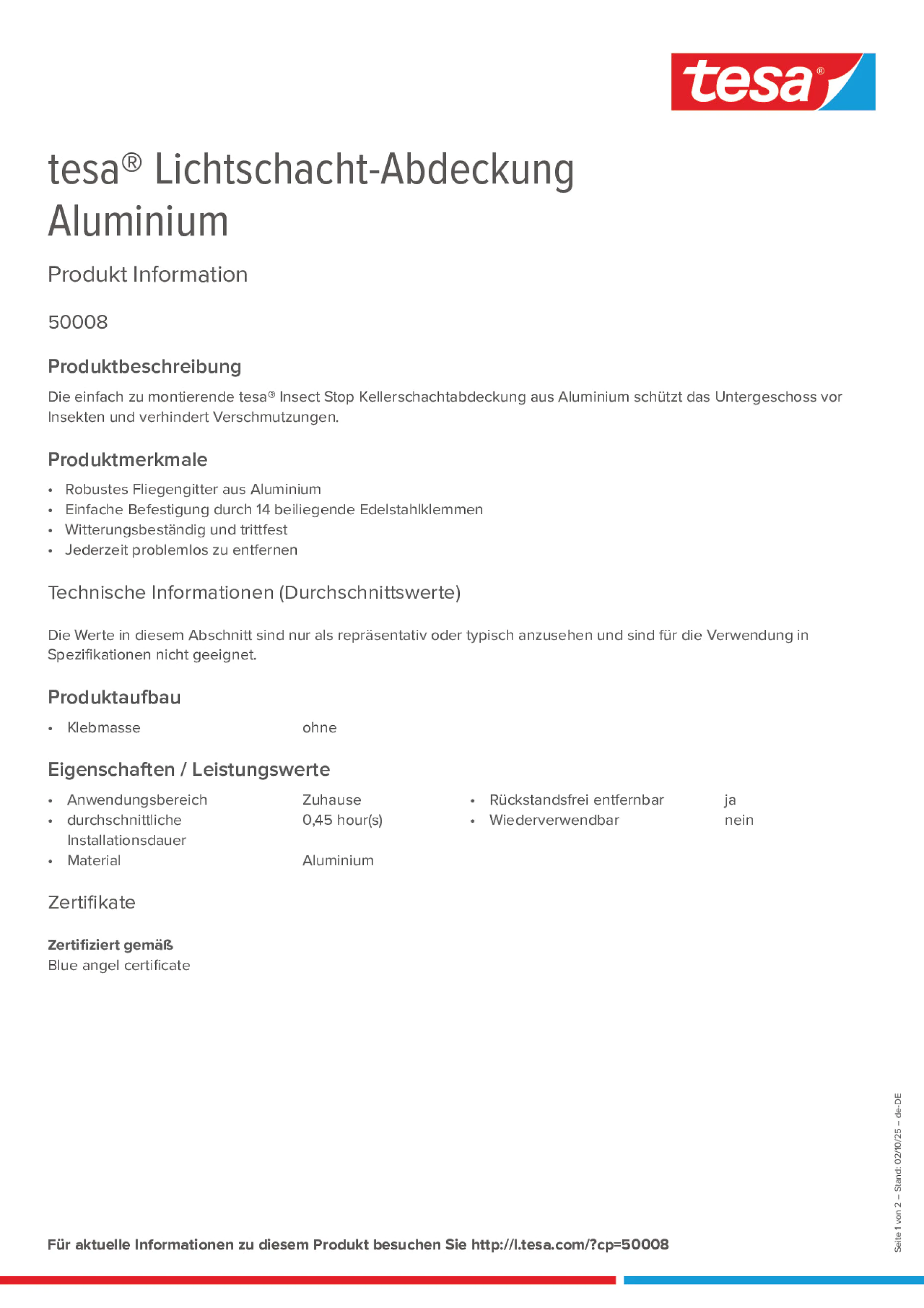 Product information_tesa® 50008_de-DE Product information_tesa® 50008_de-DE