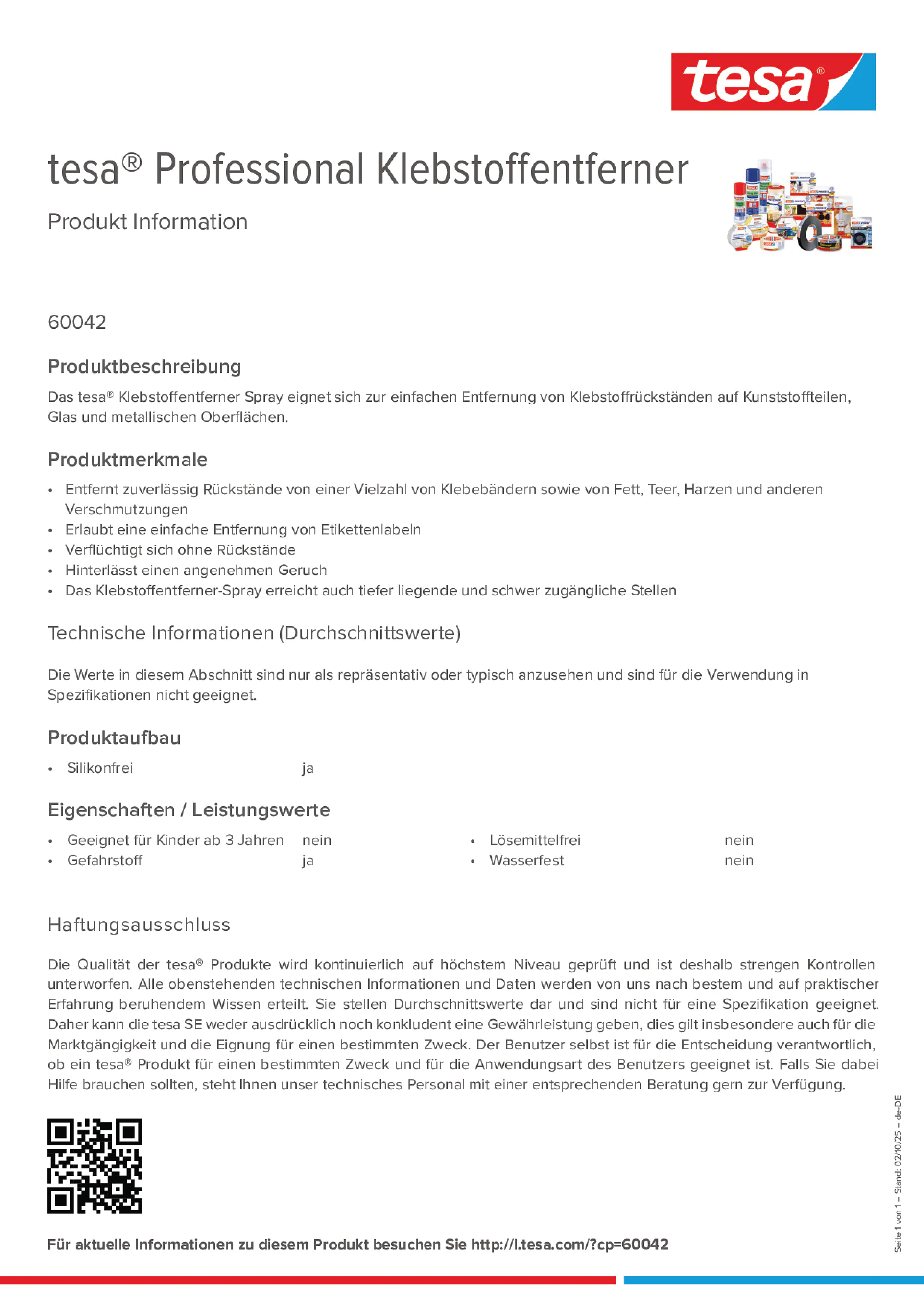 Product information_tesa® Professional 60042_de-DE