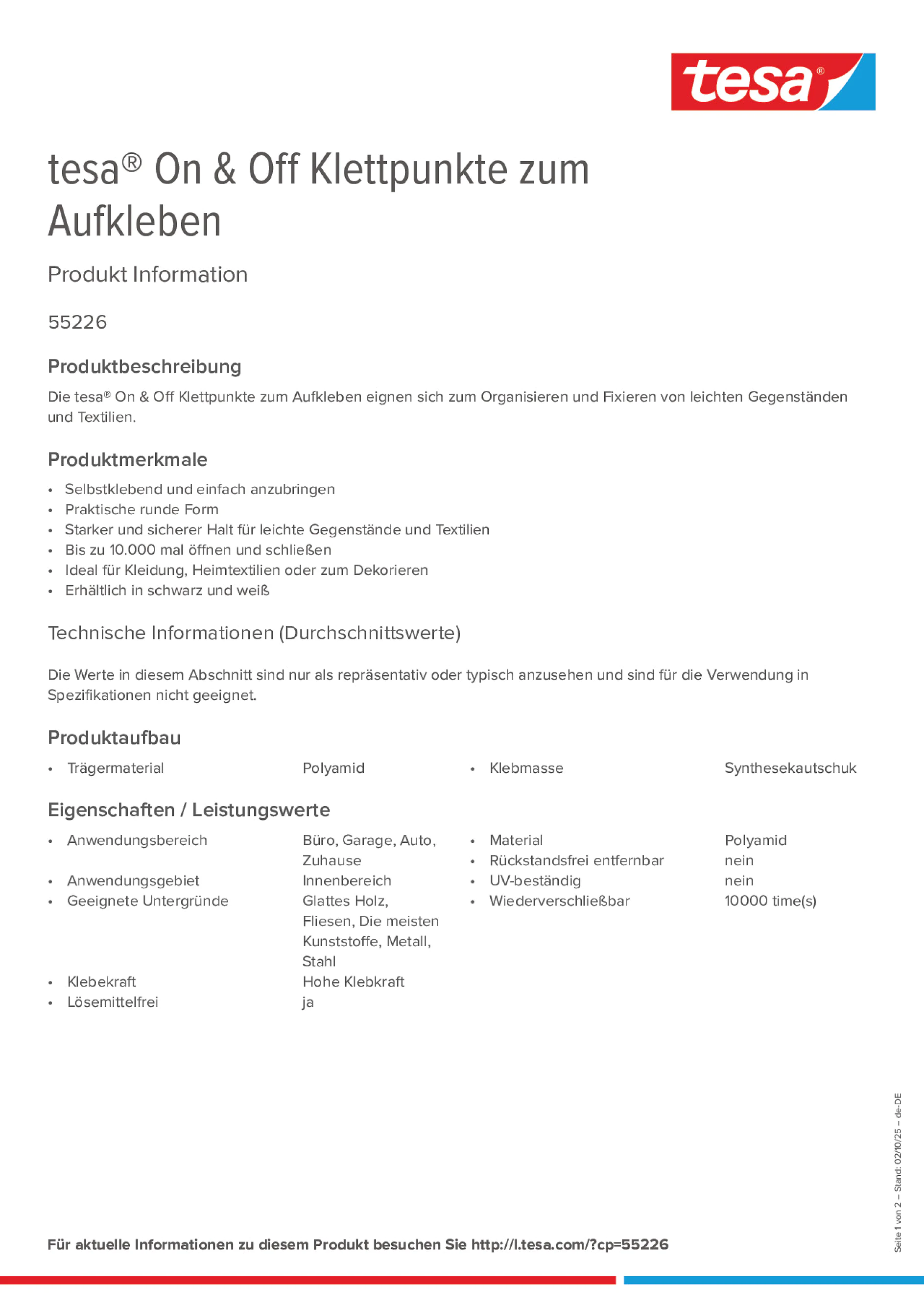 Product information_tesa® On & Off 55226_de-DE