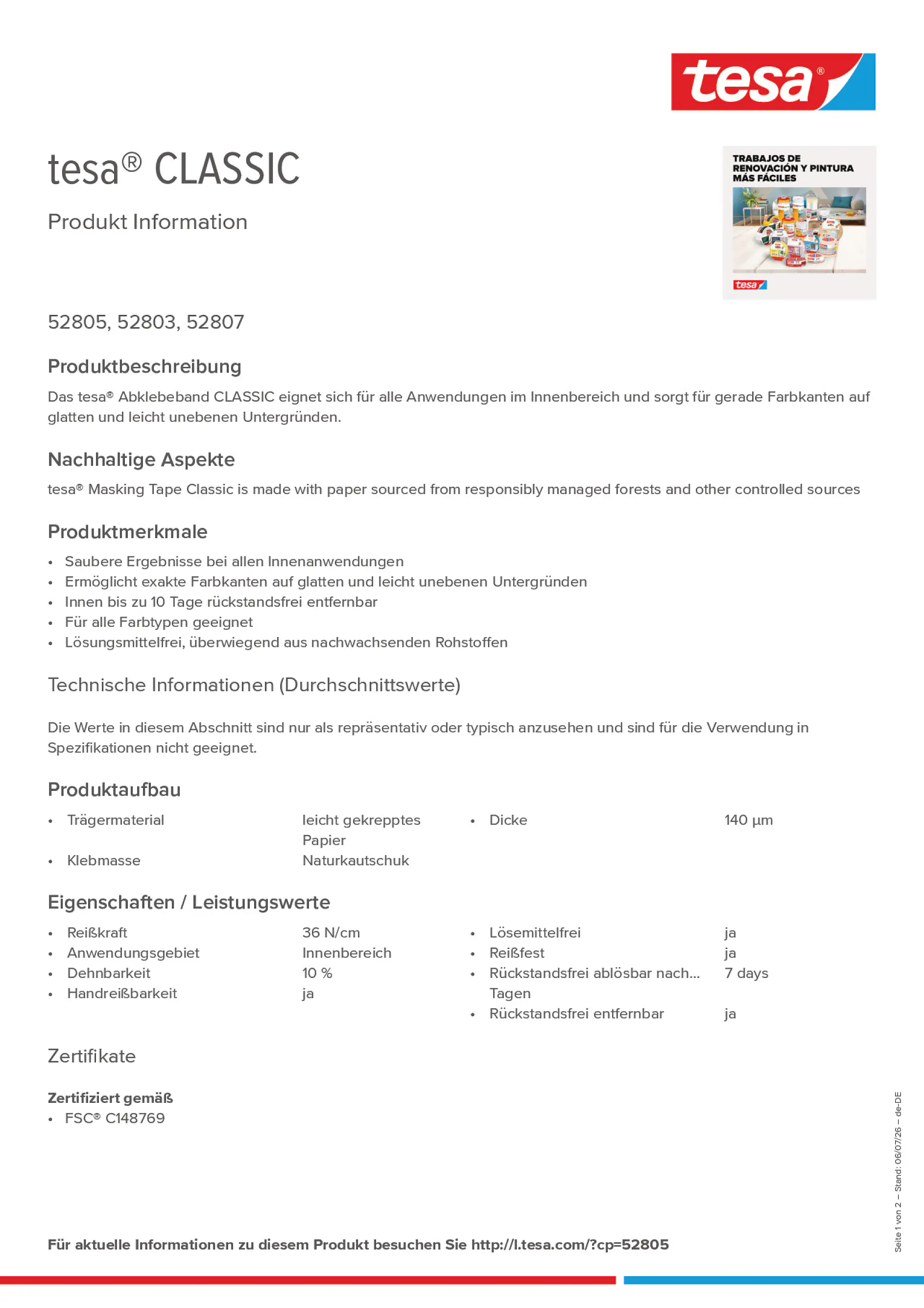 Product information_tesa® 52805_de-DE