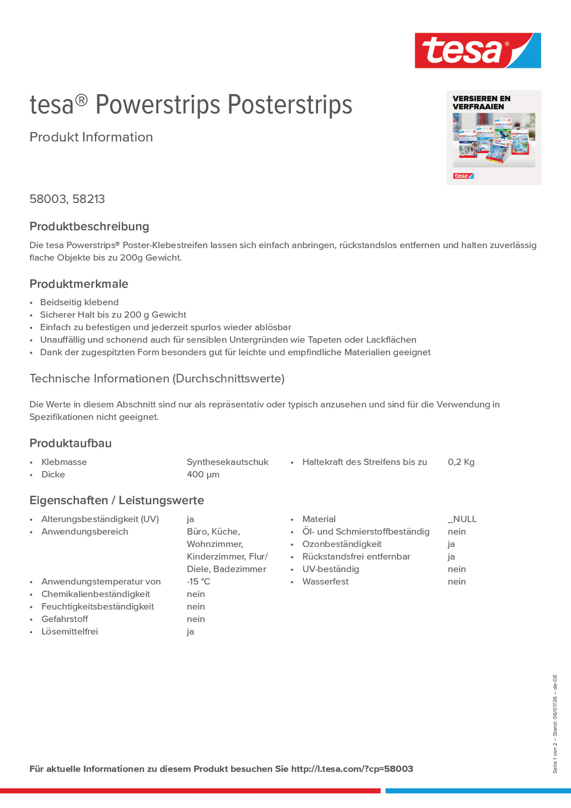 Product information_tesa® Powerstrips 58003_de-DE