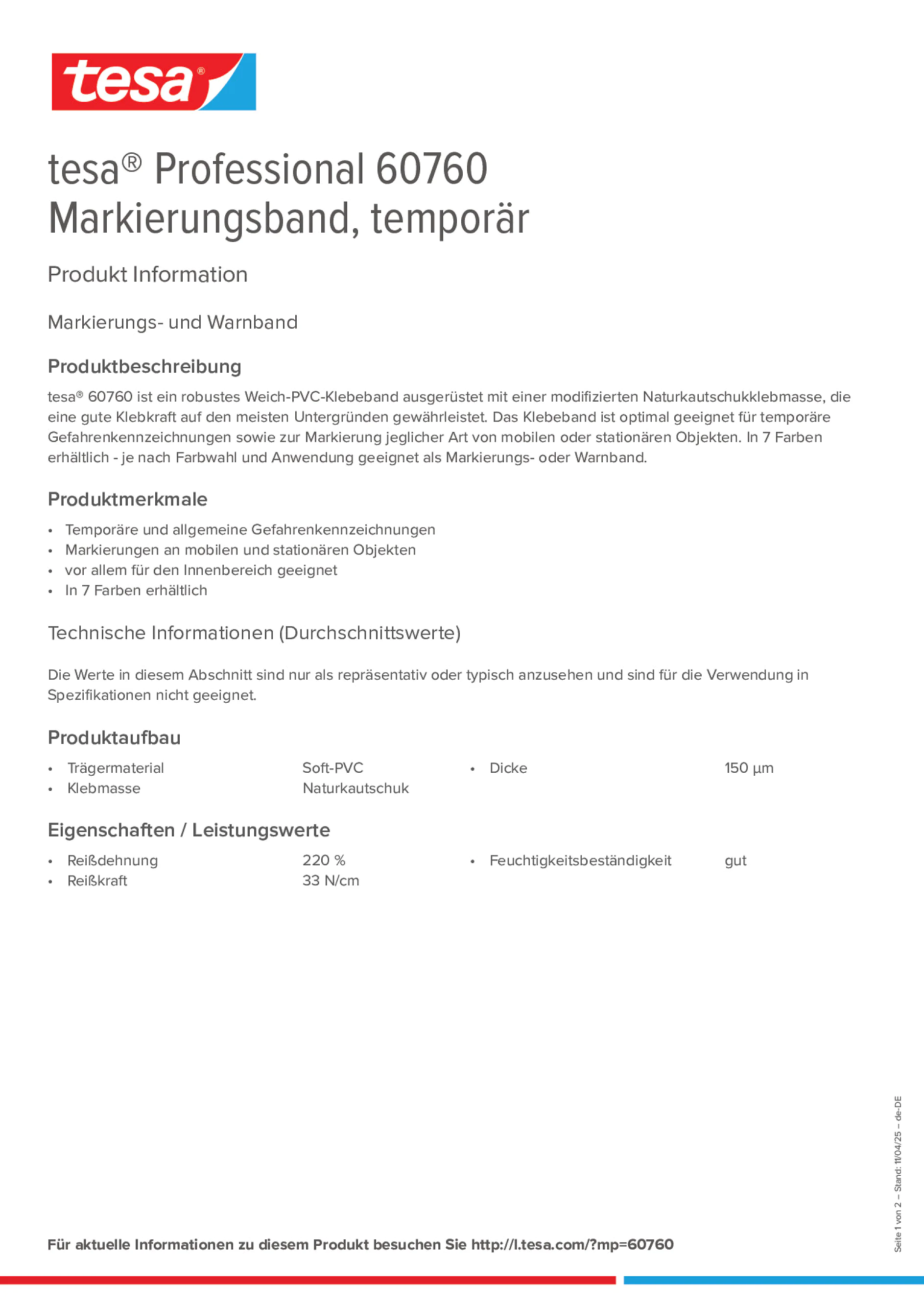 Product information_tesa® Professional 60760_de-DE