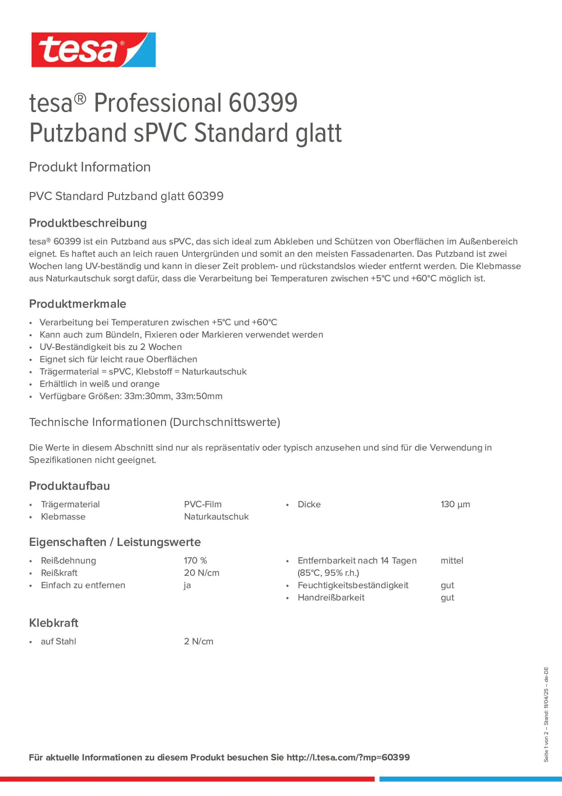 Product information_tesa® Professional 60399_de-DE