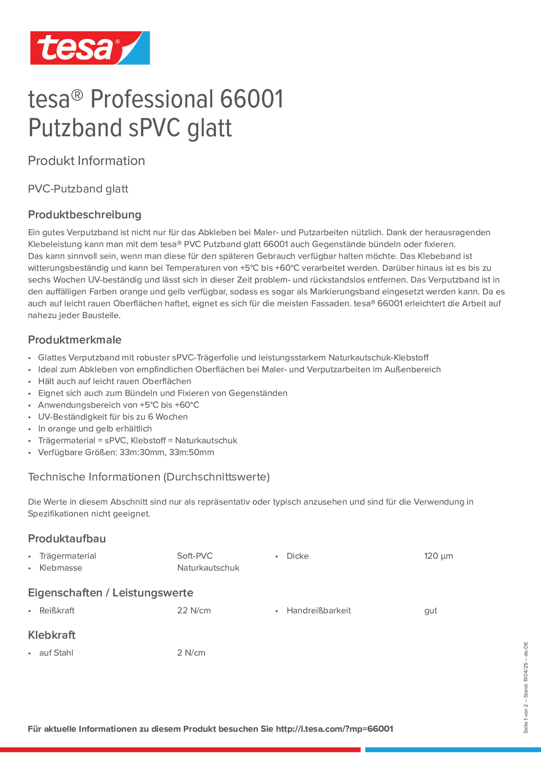 Product information_tesa® Professional 66001_de-DE