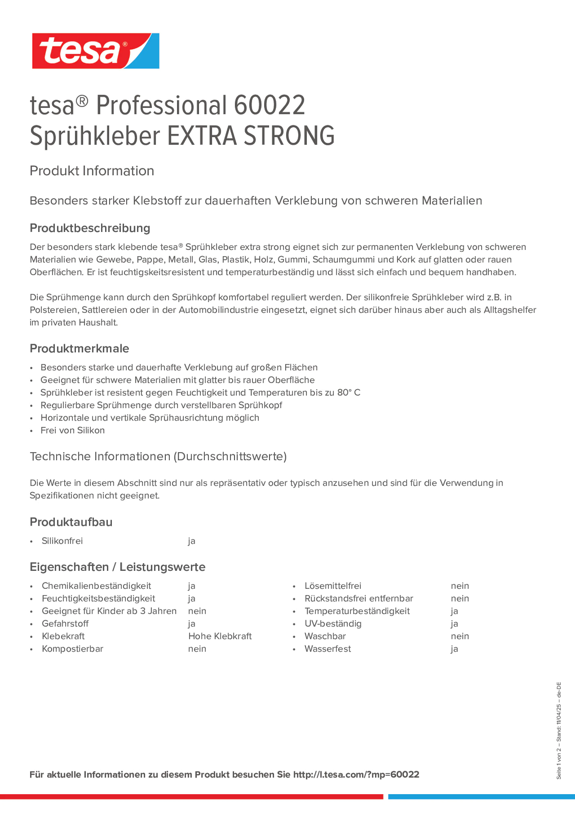 Product information_tesa® Professional 60022_de-DE