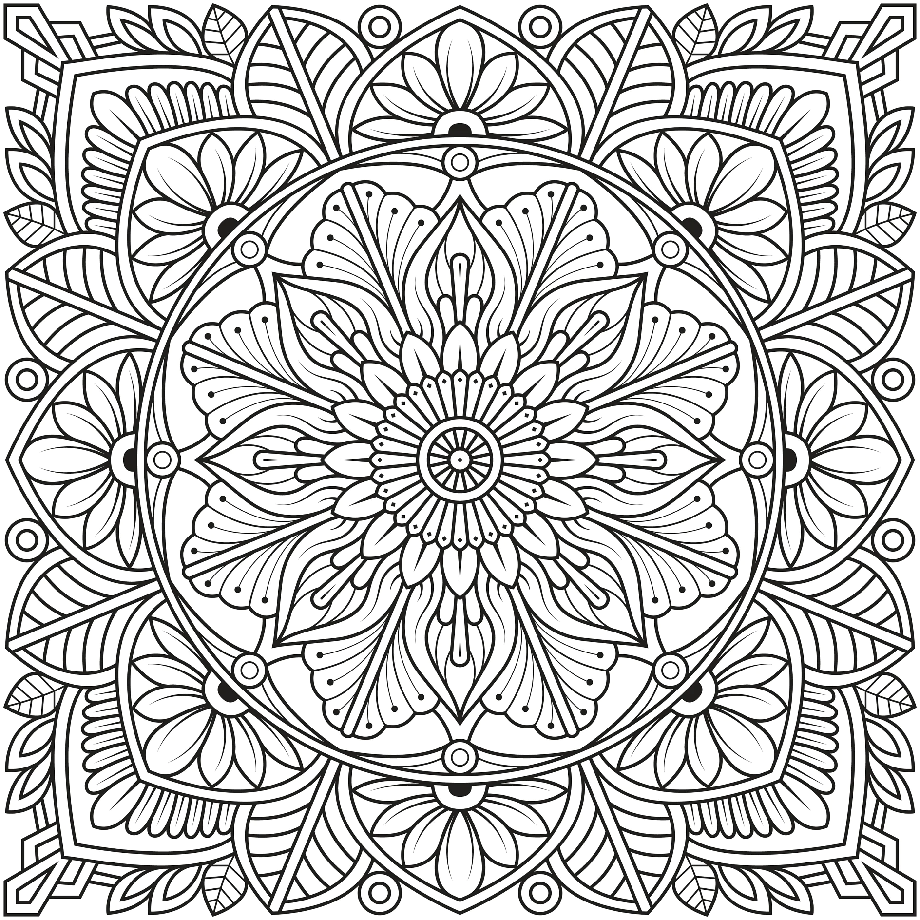 Mandalas mit Blumen zum Ausmalen: Entspannung, Kreativität und Farbenpracht für Groß und Klein!