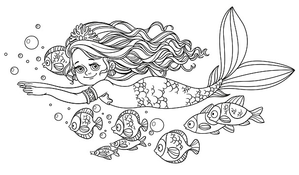 Meerjungfrauen-Ausmalbilder: Tauche ein in eine Welt voller Fantasie und Farbe!