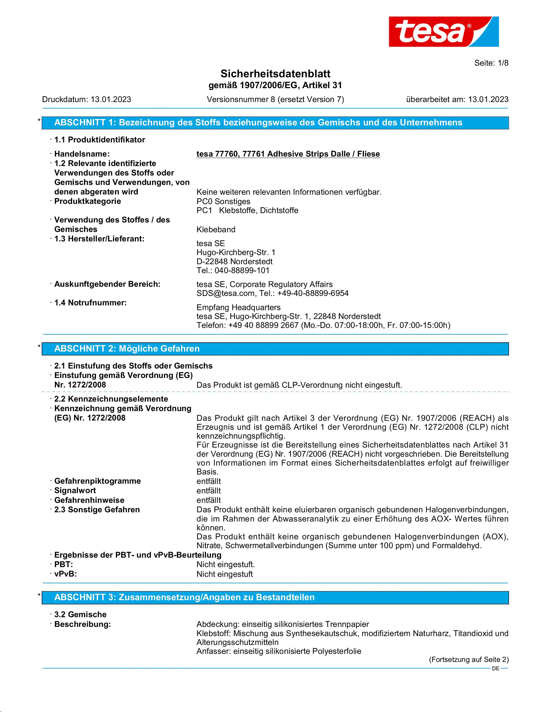 Safety data sheet_tesa® 77761_de-DE_v8