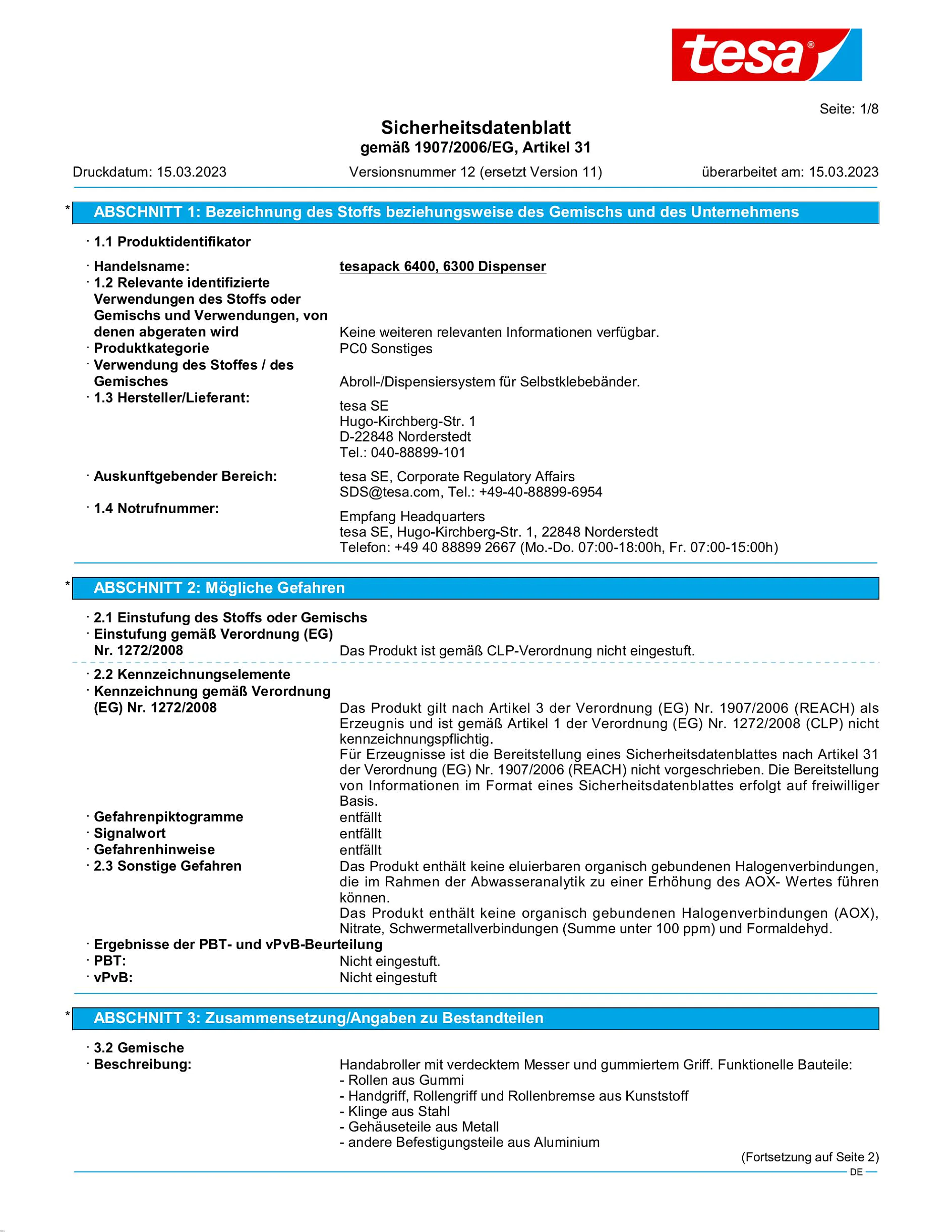Safety data sheet_tesapack® 06400_de-DE_v12