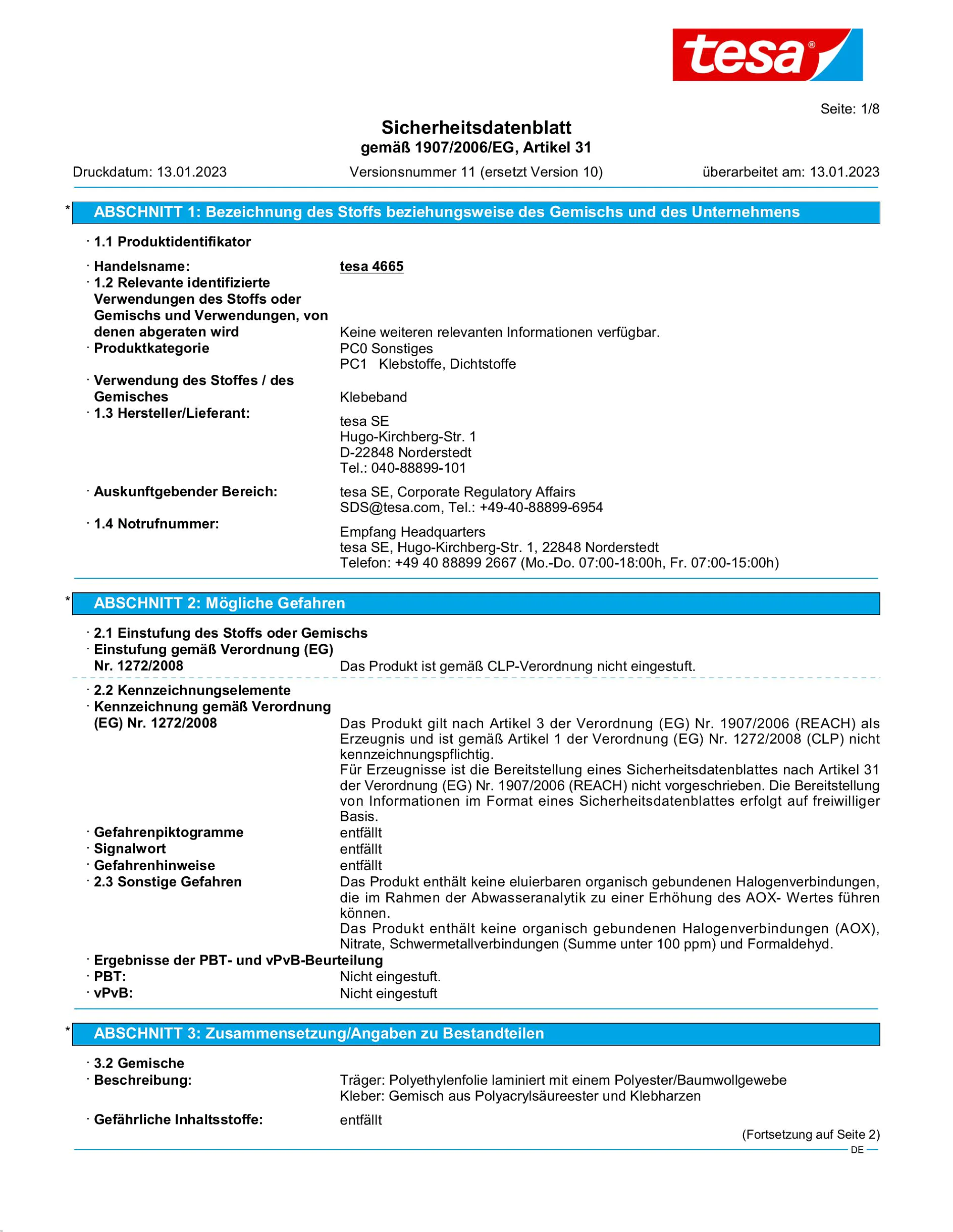 Safety data sheet_tesa® Professional 04665_de-DE_v11