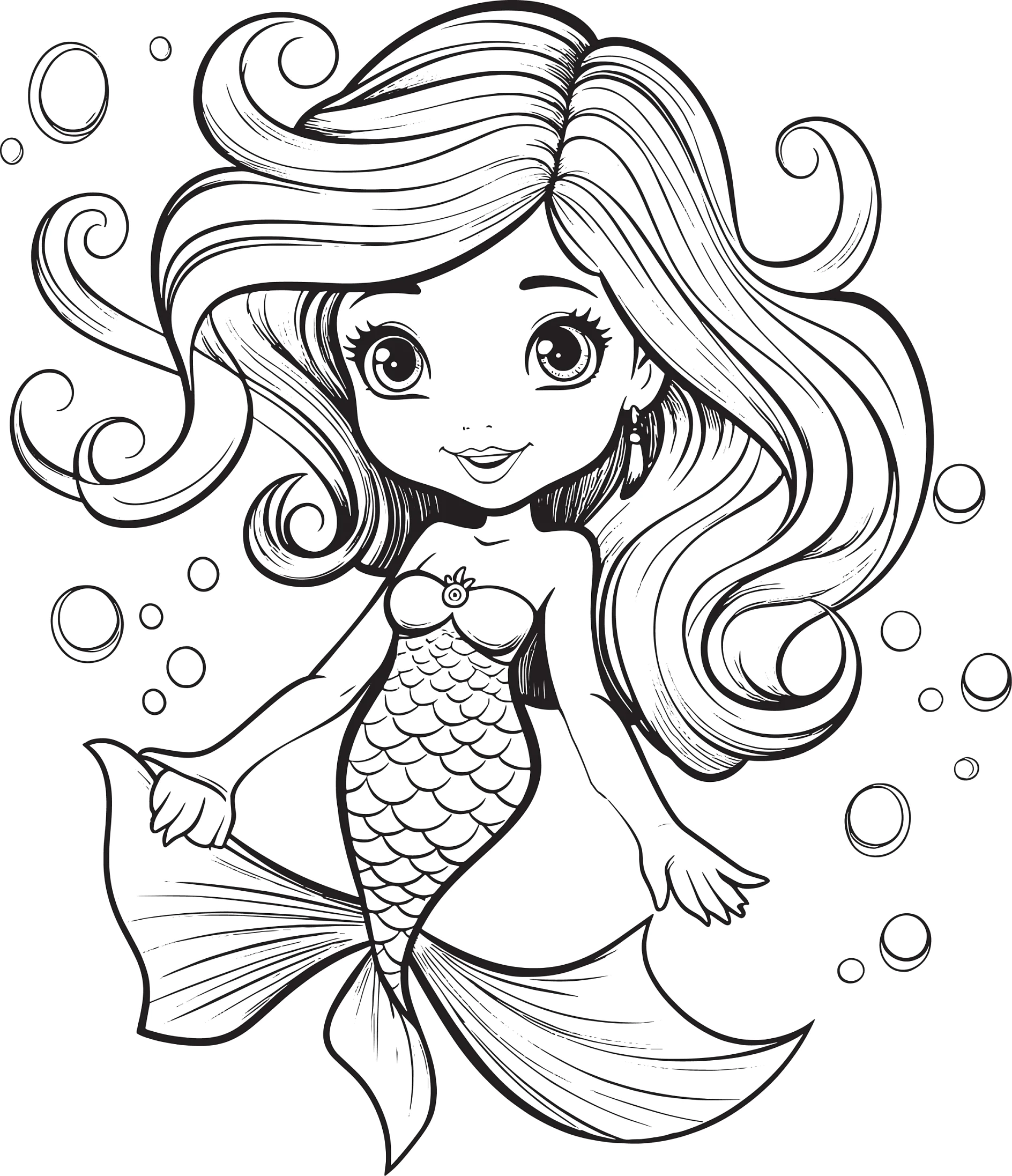 Meerjungfrauen-Ausmalbilder: Tauche ein in eine Welt voller Fantasie und Farbe!