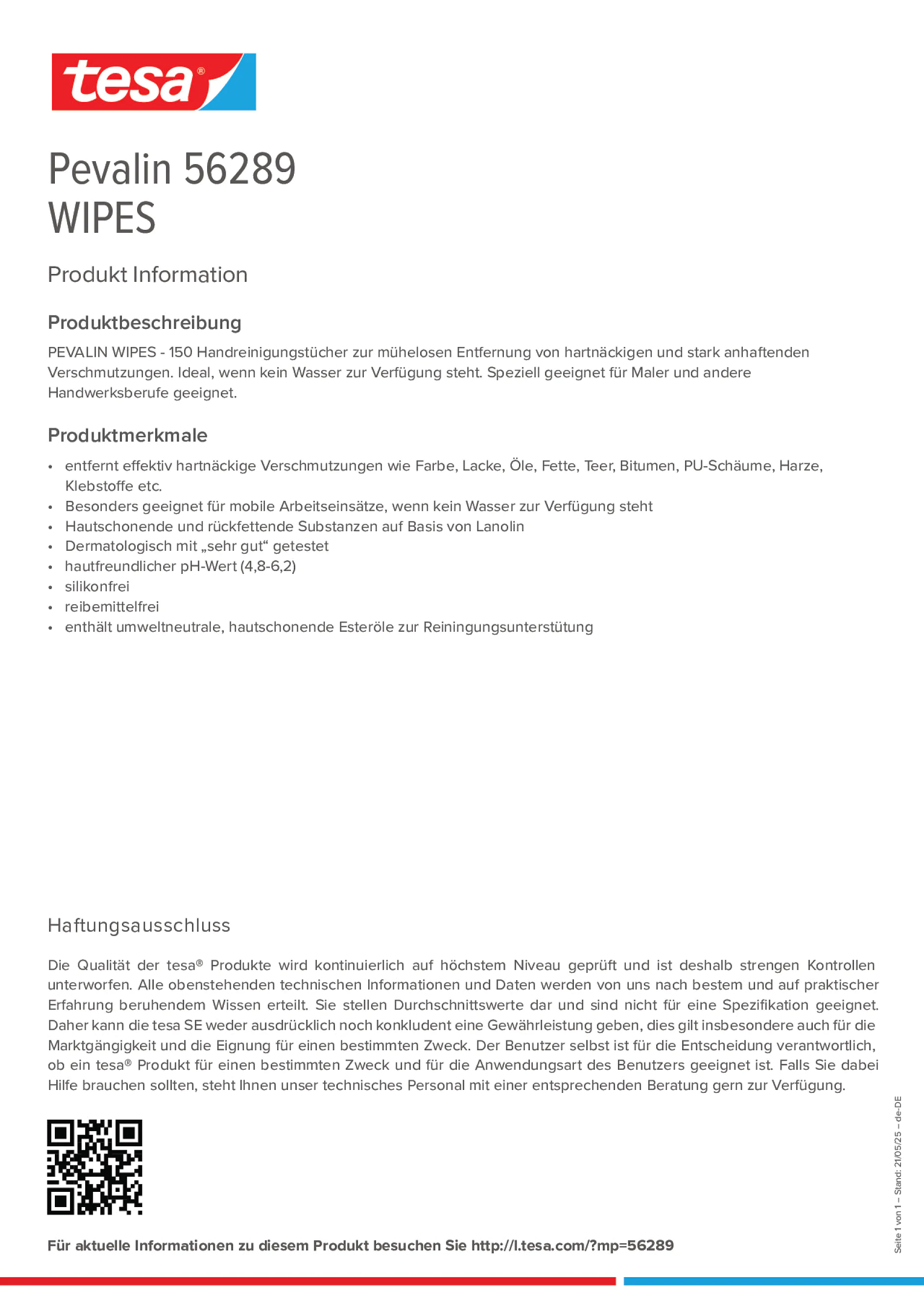 Product information_Pevalin 56289_de-DE
