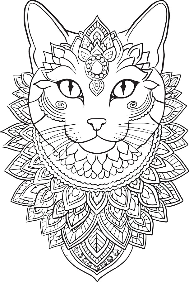 Mandalas mit Katzen Ausmalbilder und Malvorlagen