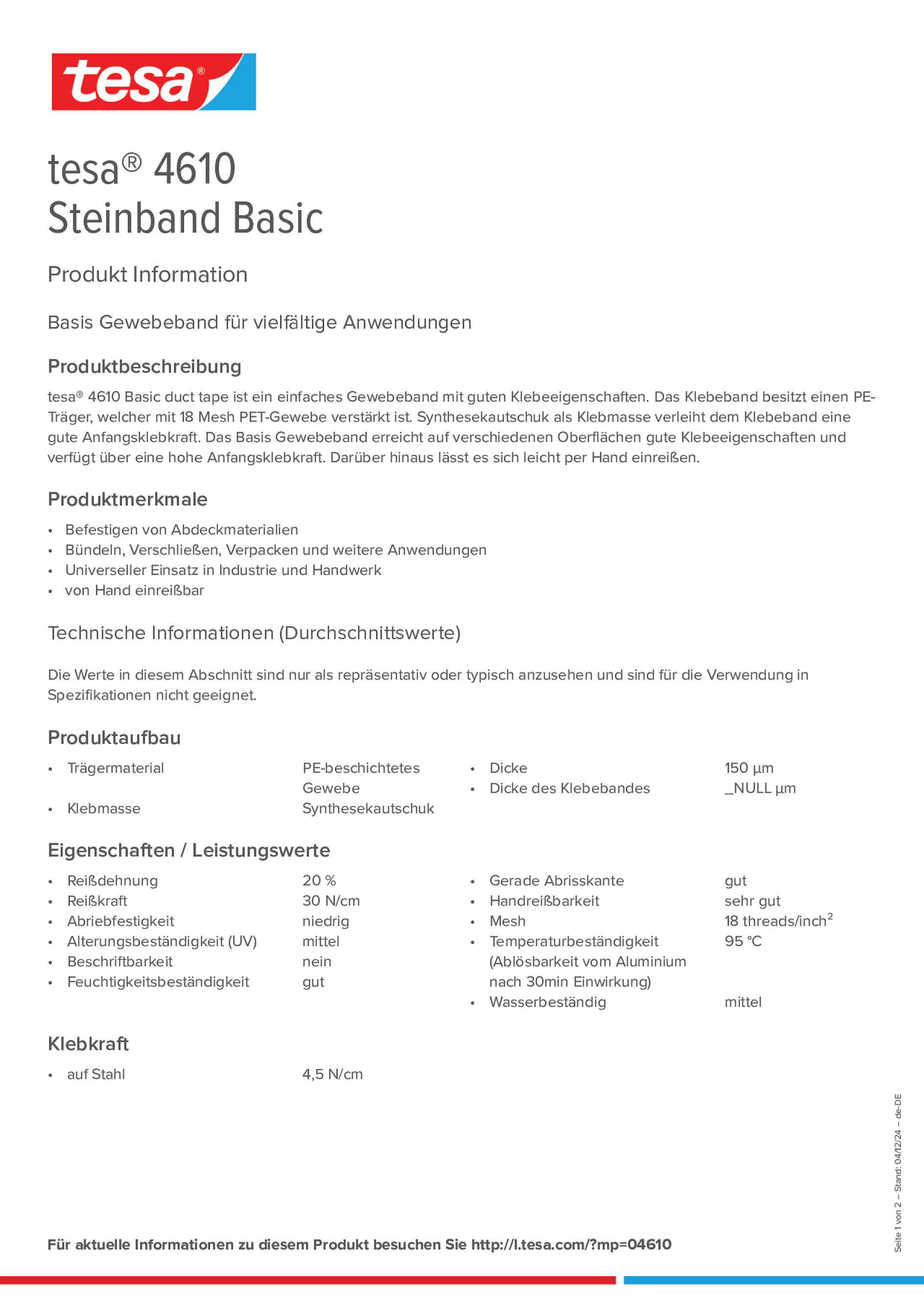 Product information_tesa® 04610_de-DE