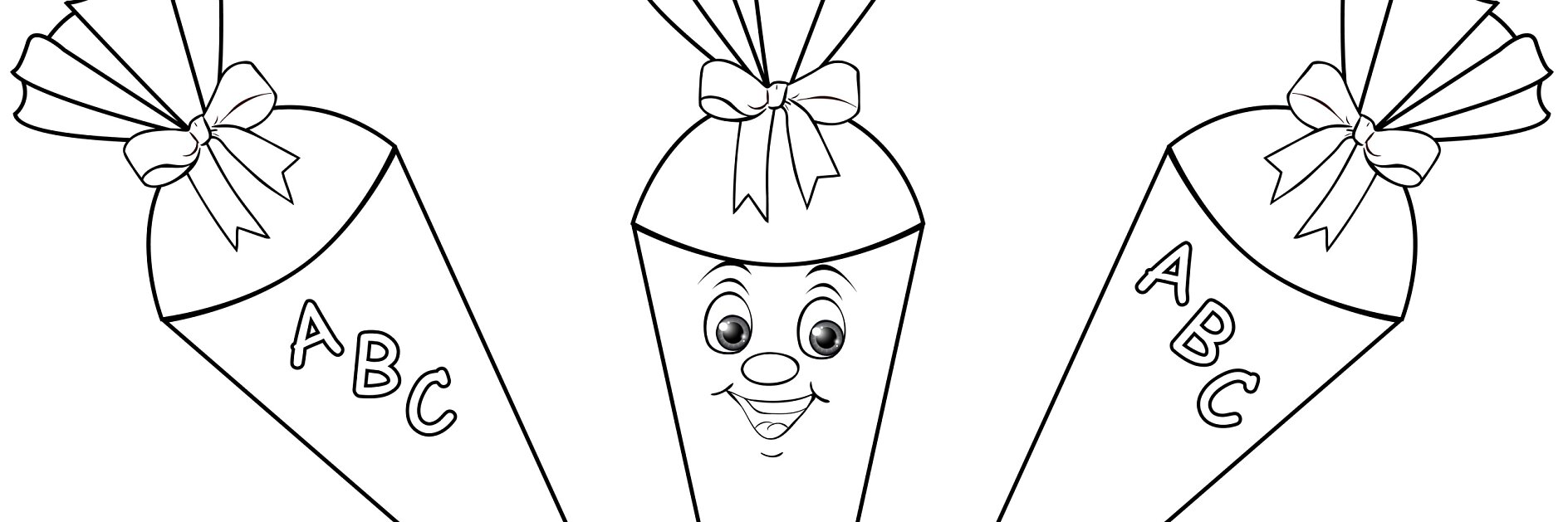 Schultüten zum Ausmalen