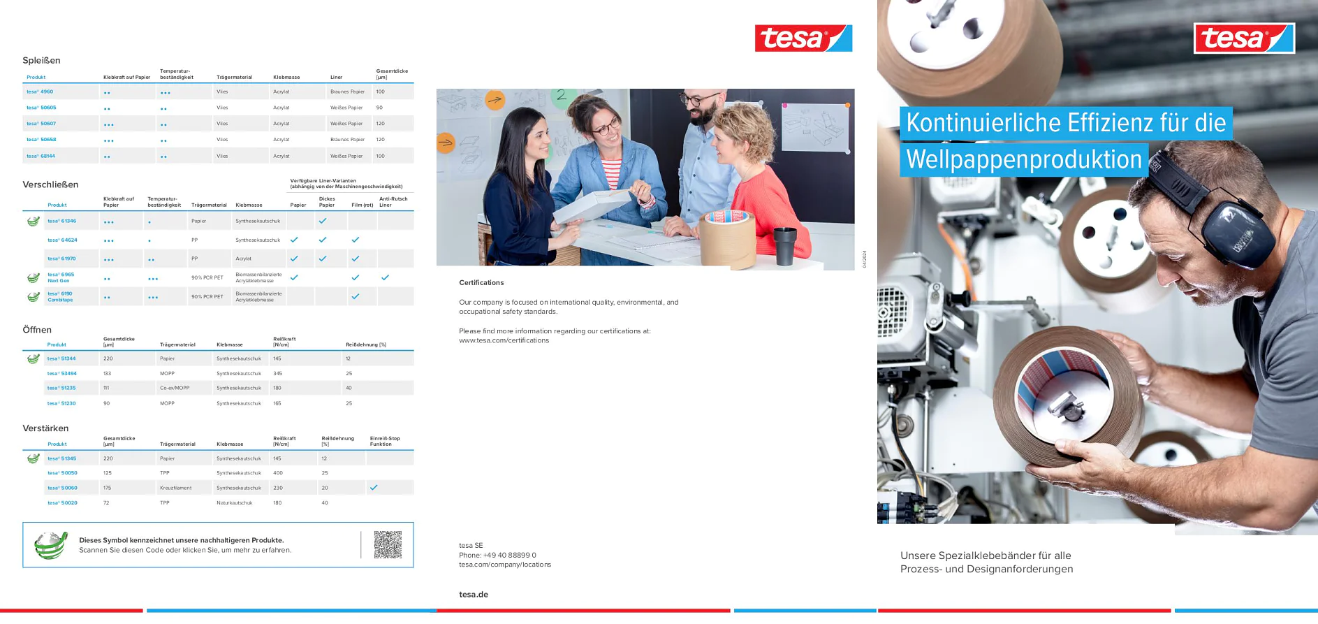 Klebebänder für die Wellpappenproduktion