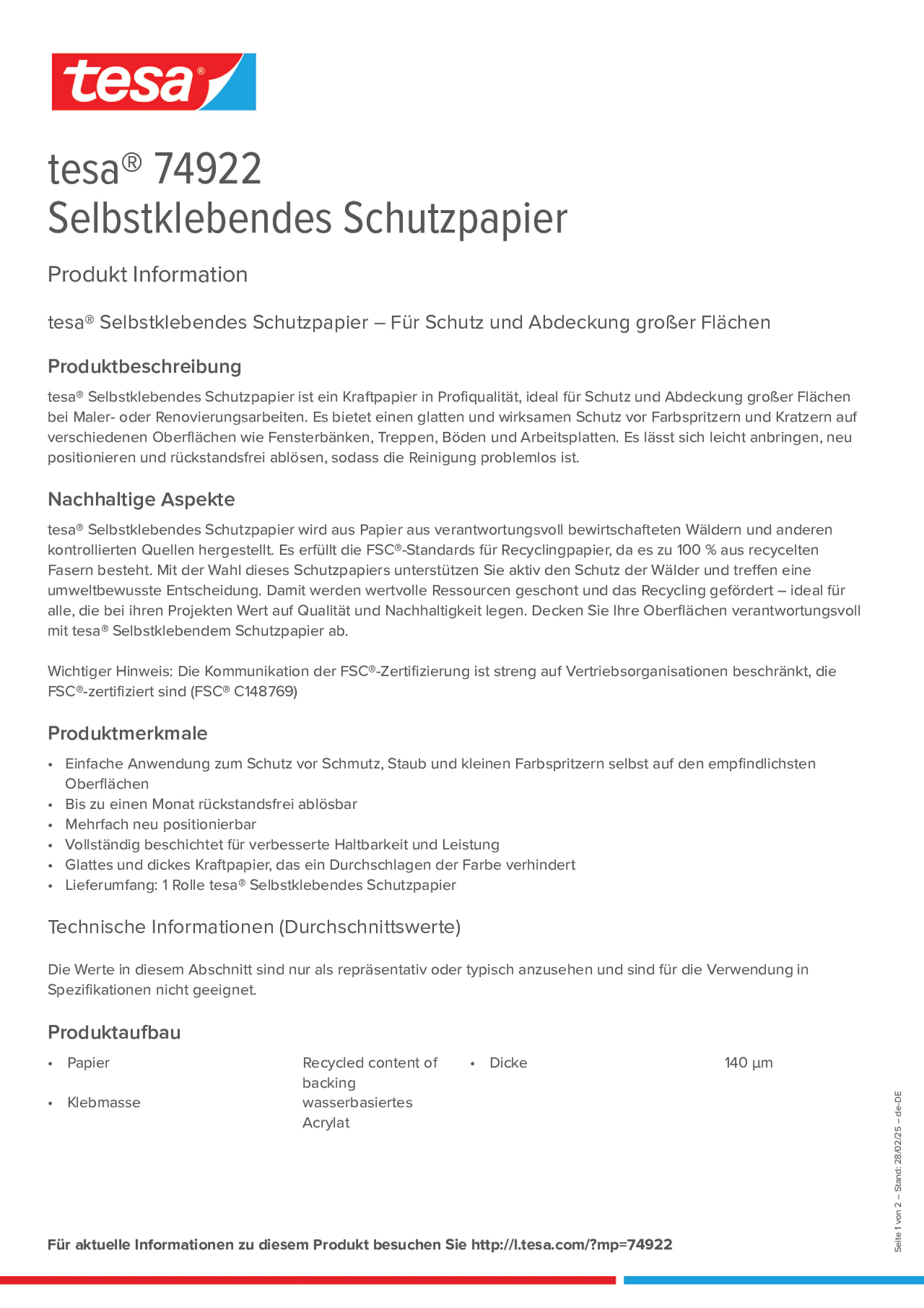 Product information_tesa® 74922_de-DE