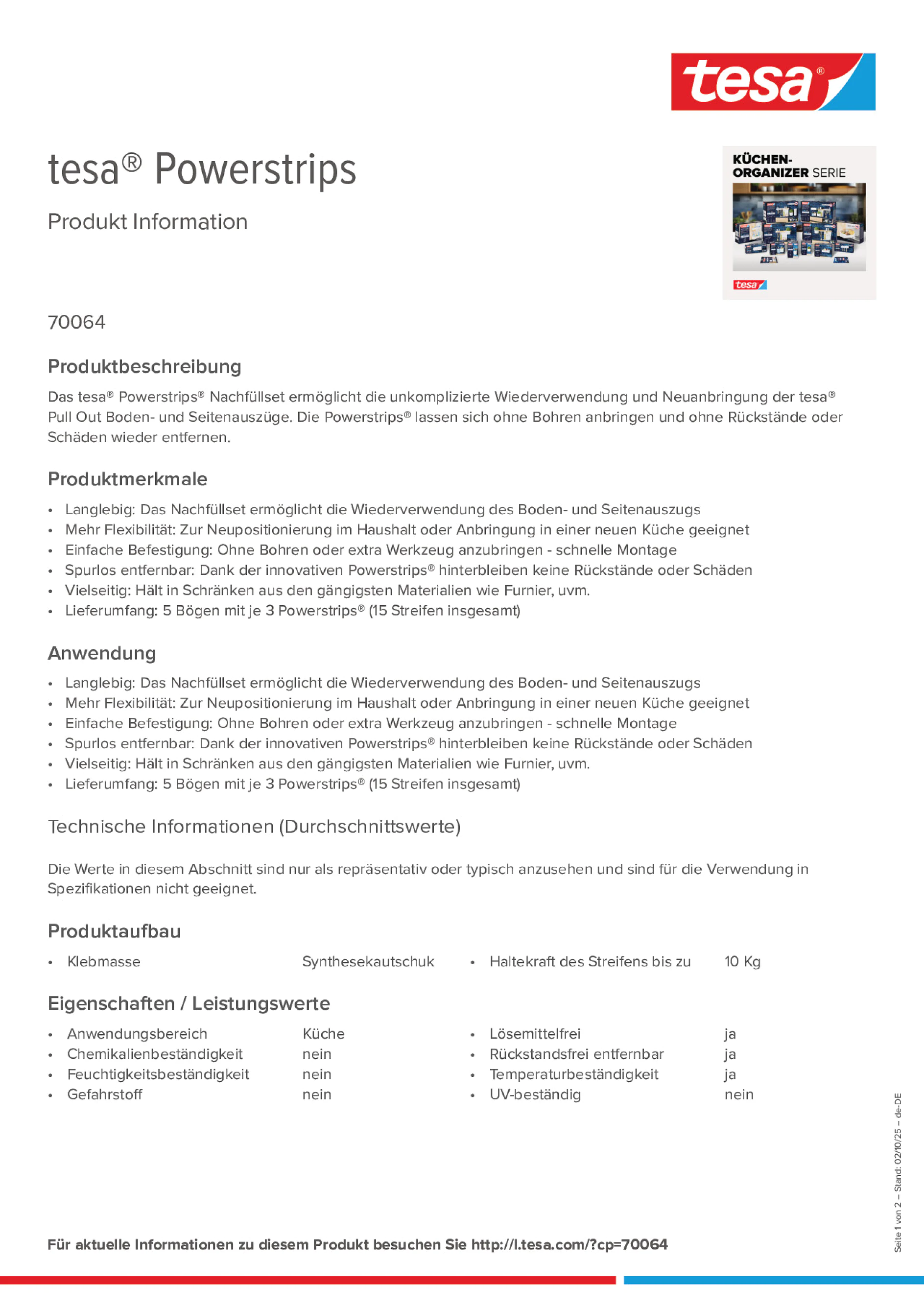 Product information_tesa® Powerstrips 70064_de-DE
