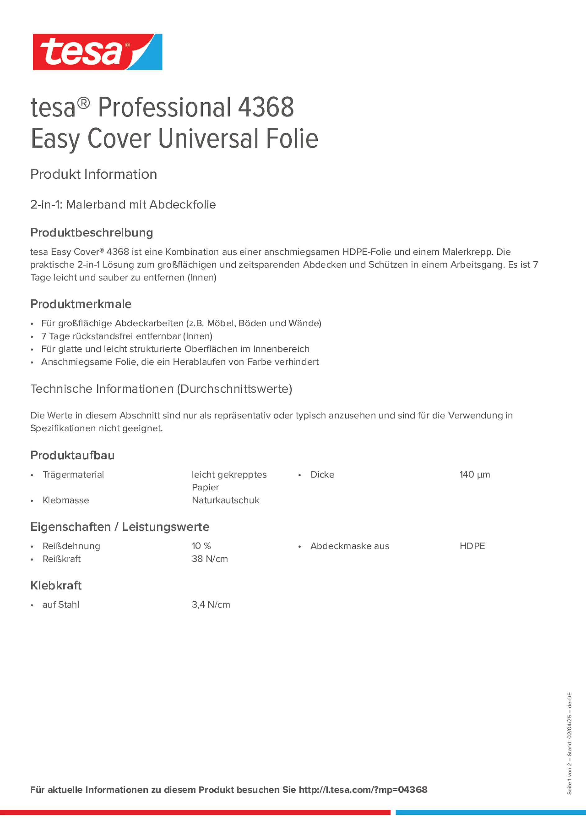 Product information_tesa® Professional 04368_de-DE