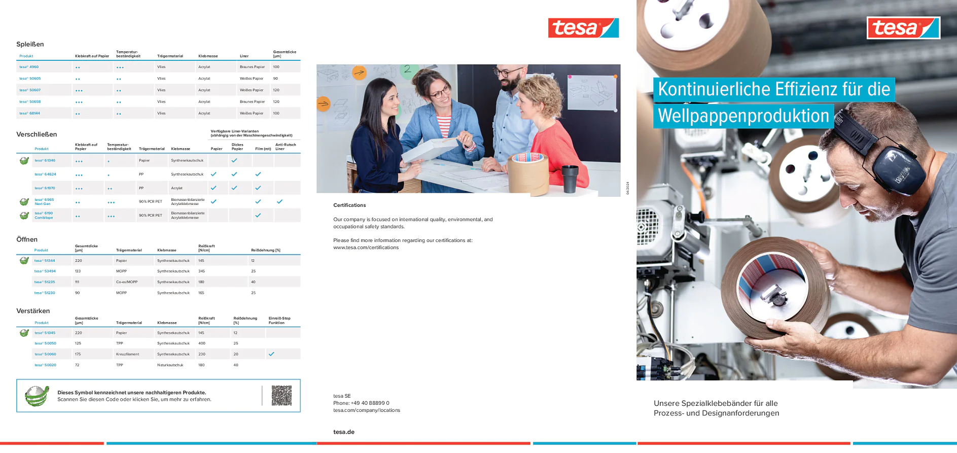Klebebänder für die Wellpappenproduktion