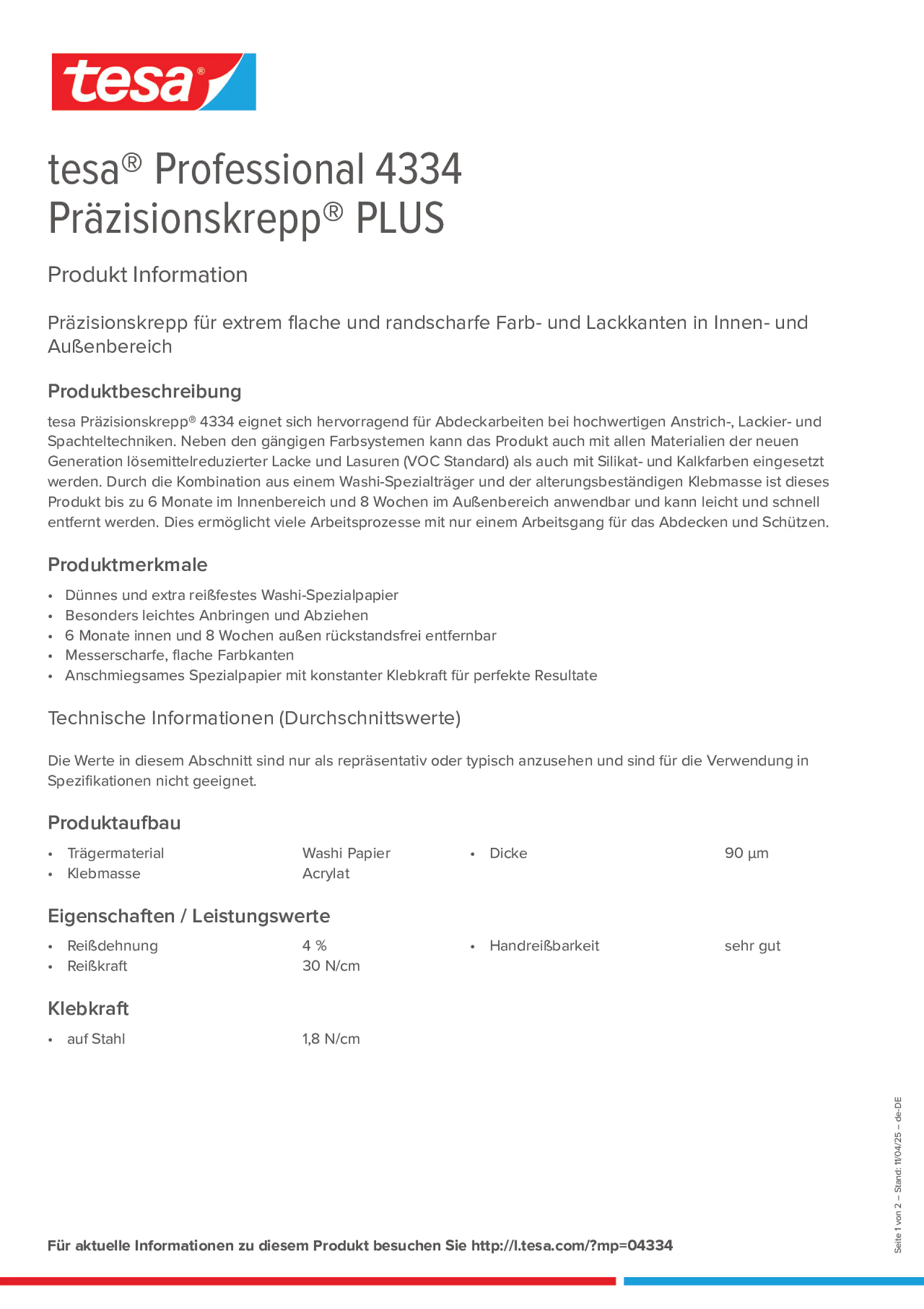 Product information_tesa® Professional 04334_de-DE