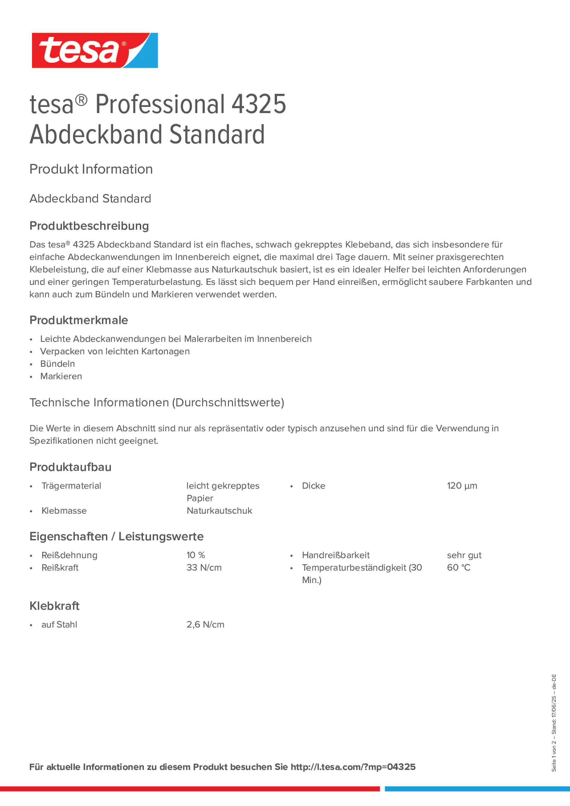 Product information_tesa® Professional 04325_de-DE