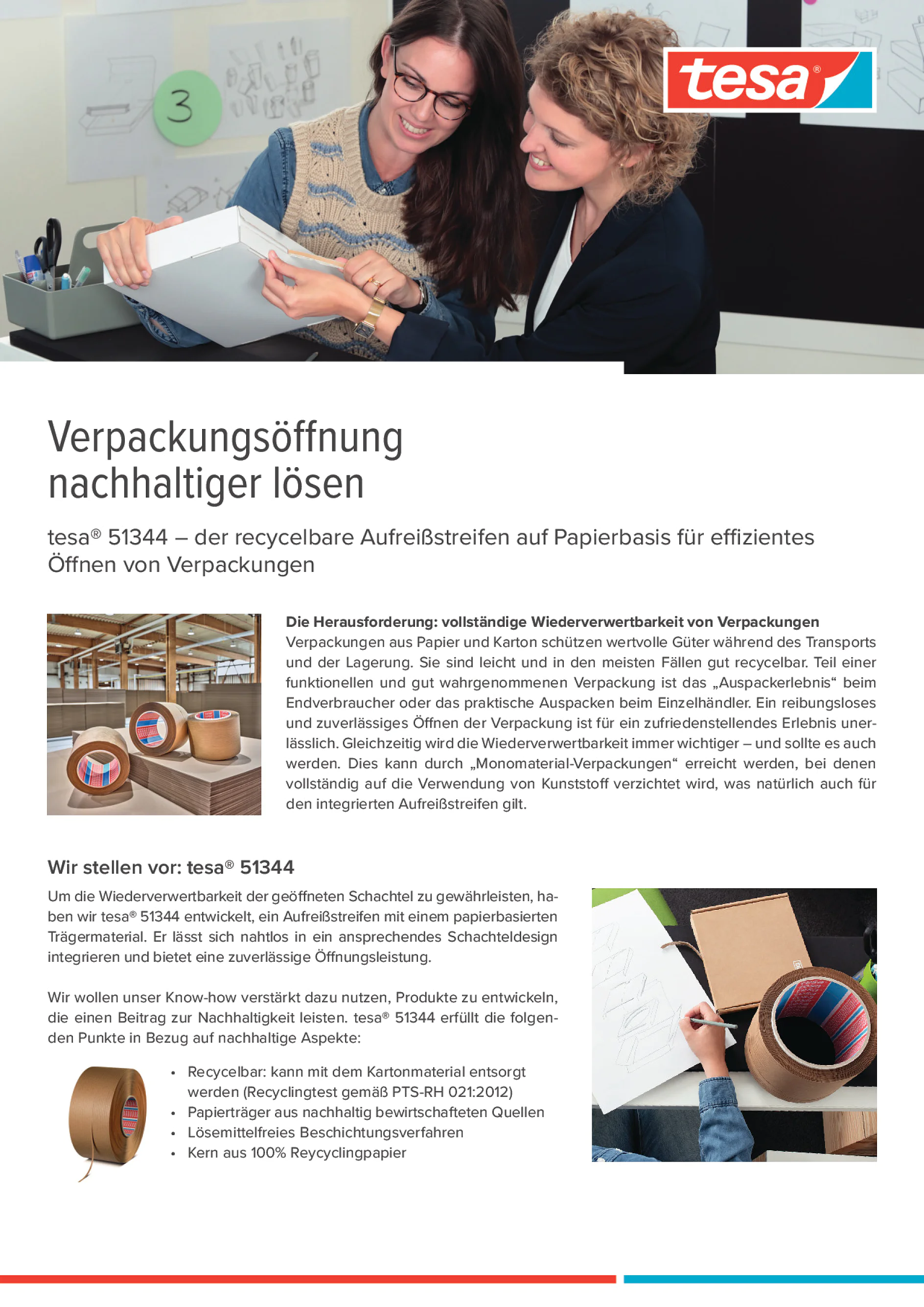 tesa® 51344 Recycelbarer Aufreißstreifen
