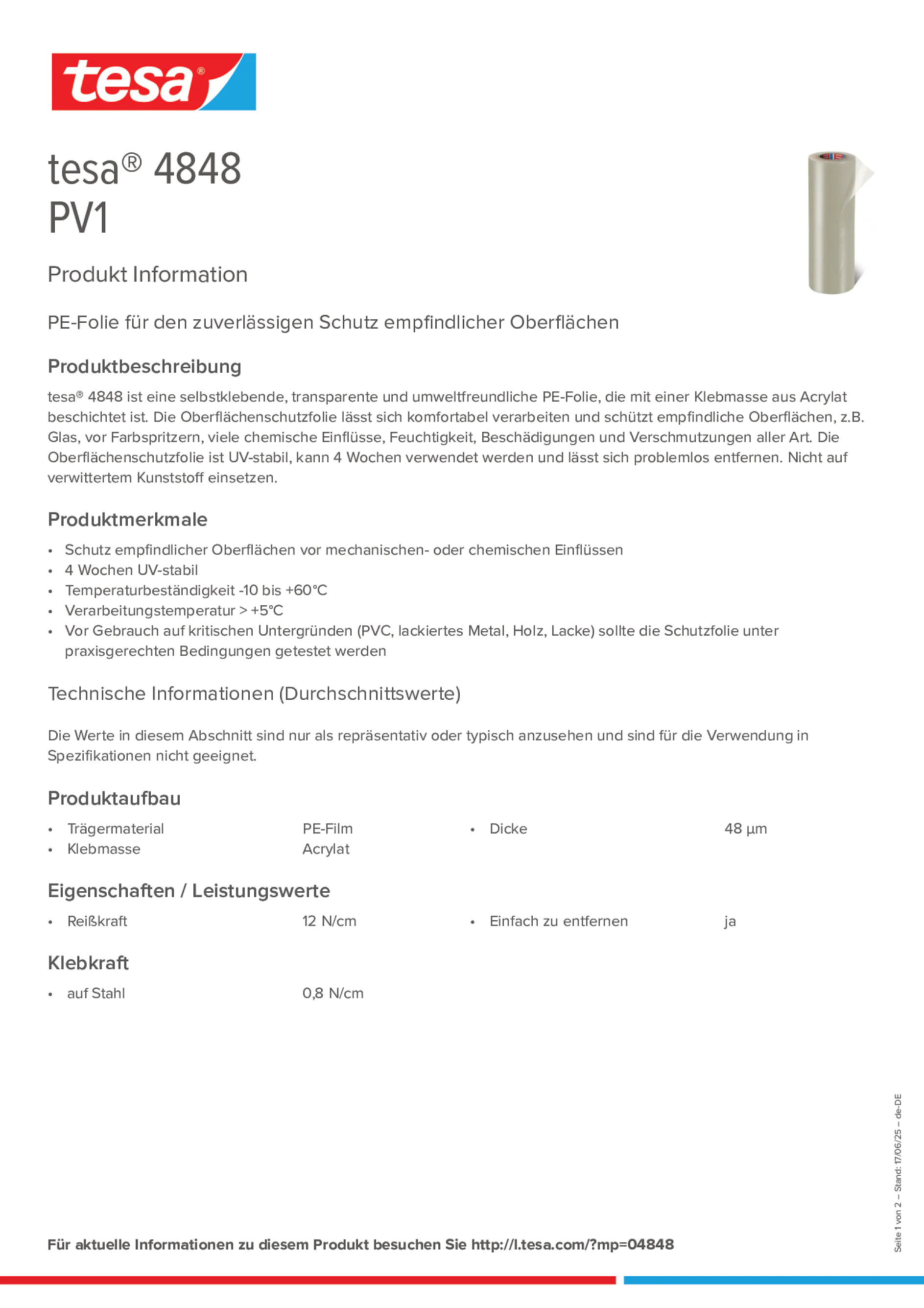 Product information_tesa® 4848_de-DE
