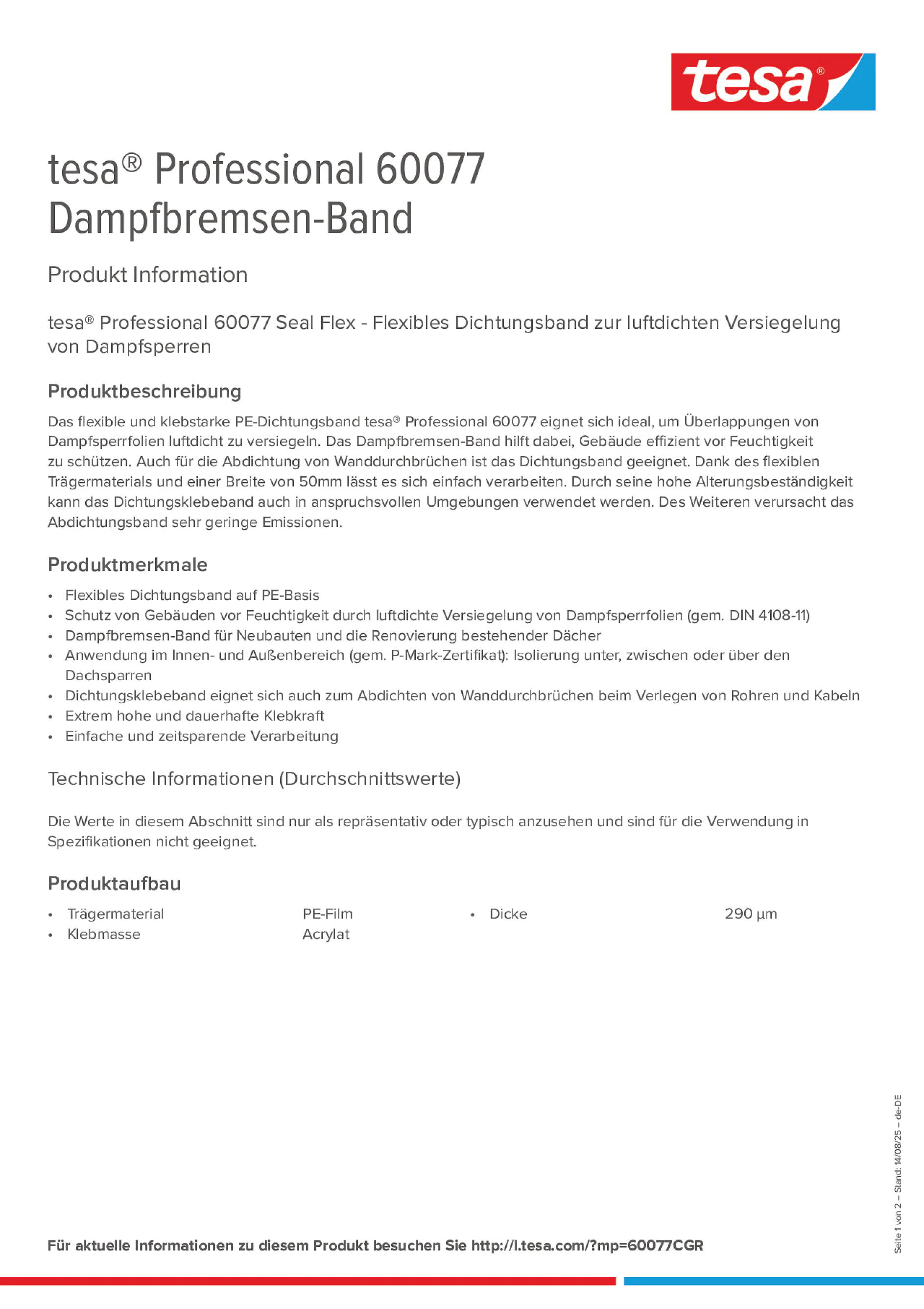 Product information_tesa® Professional 60077_de-DE