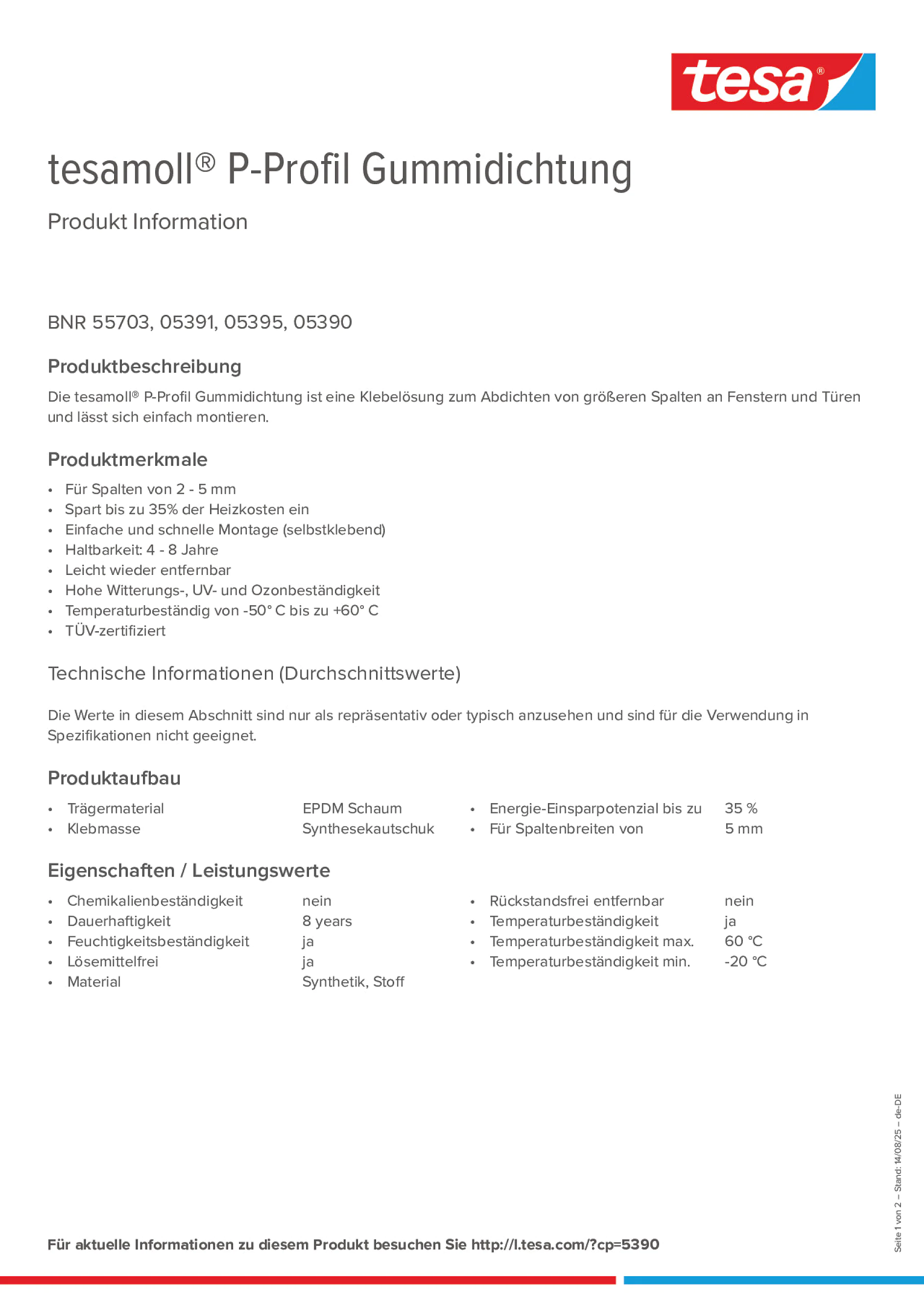 Product information_tesamoll® 5366_de-DE