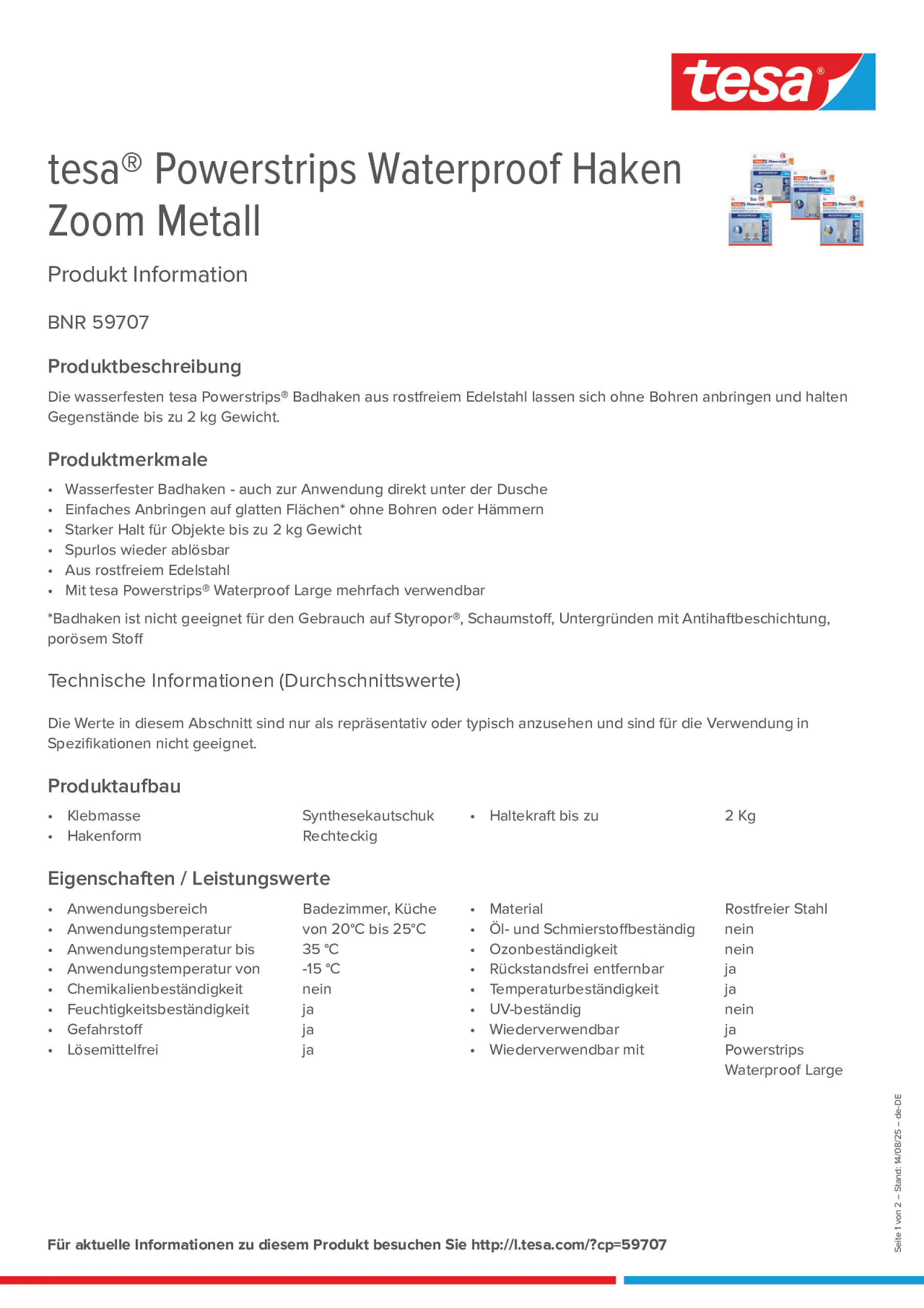 Product information_tesa® Powerstrips 59707_de-DE