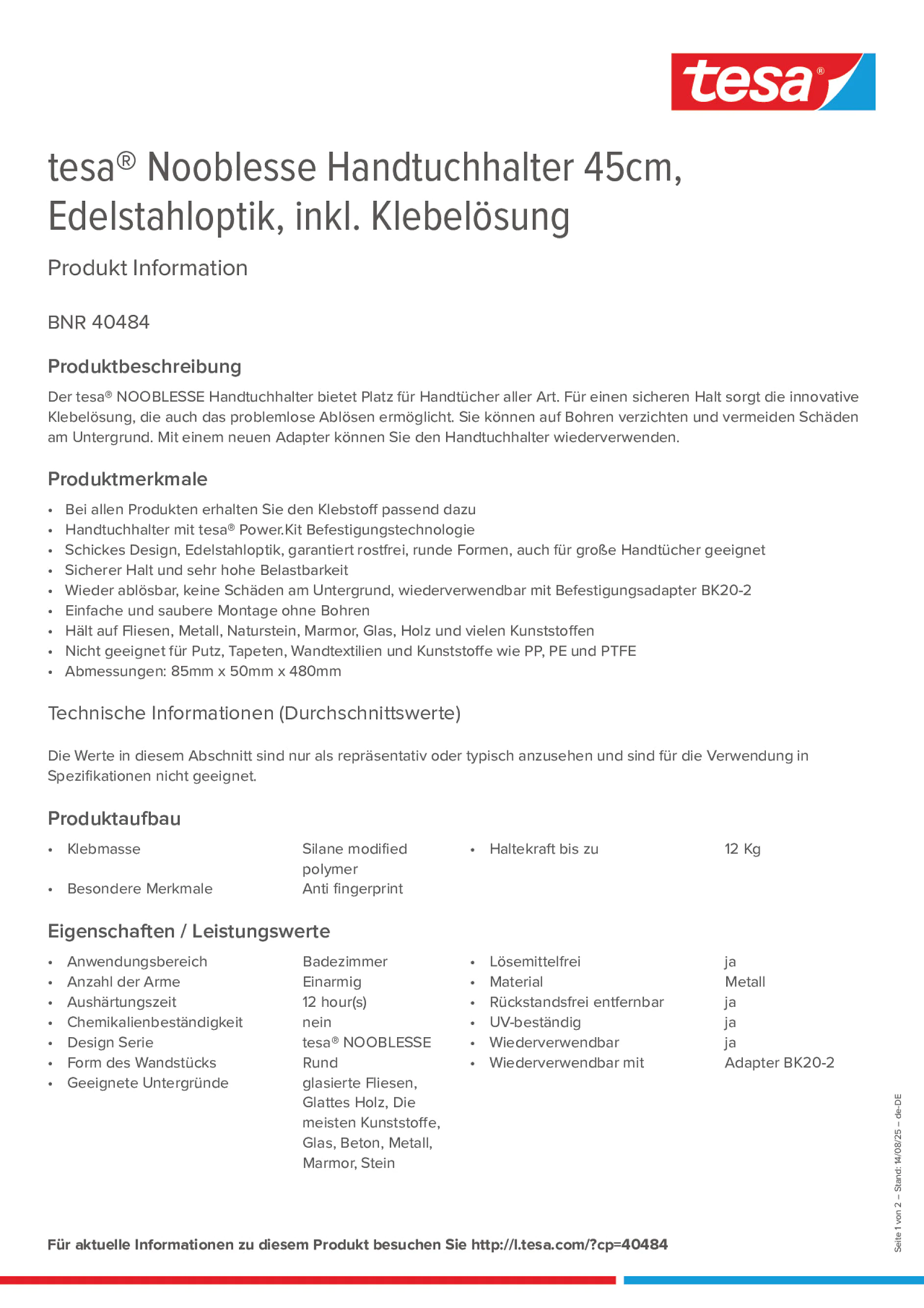 Product information_tesa® 40484_de-DE