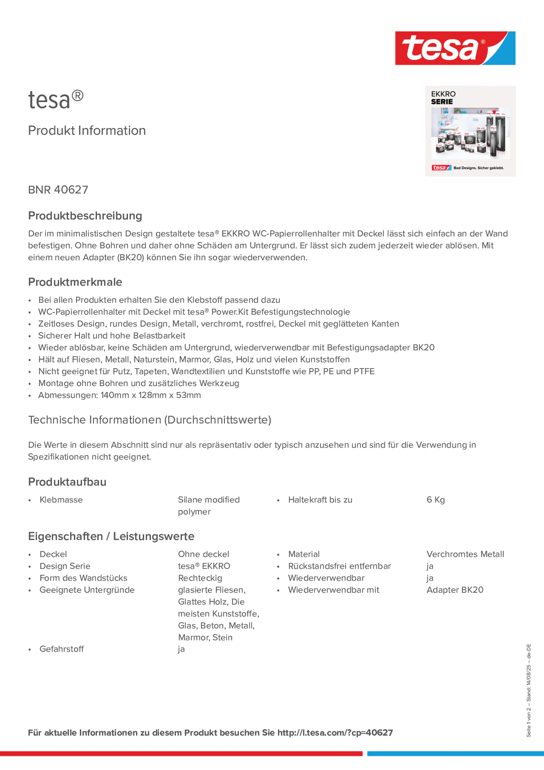 Product information_tesa® 40627_de-DE