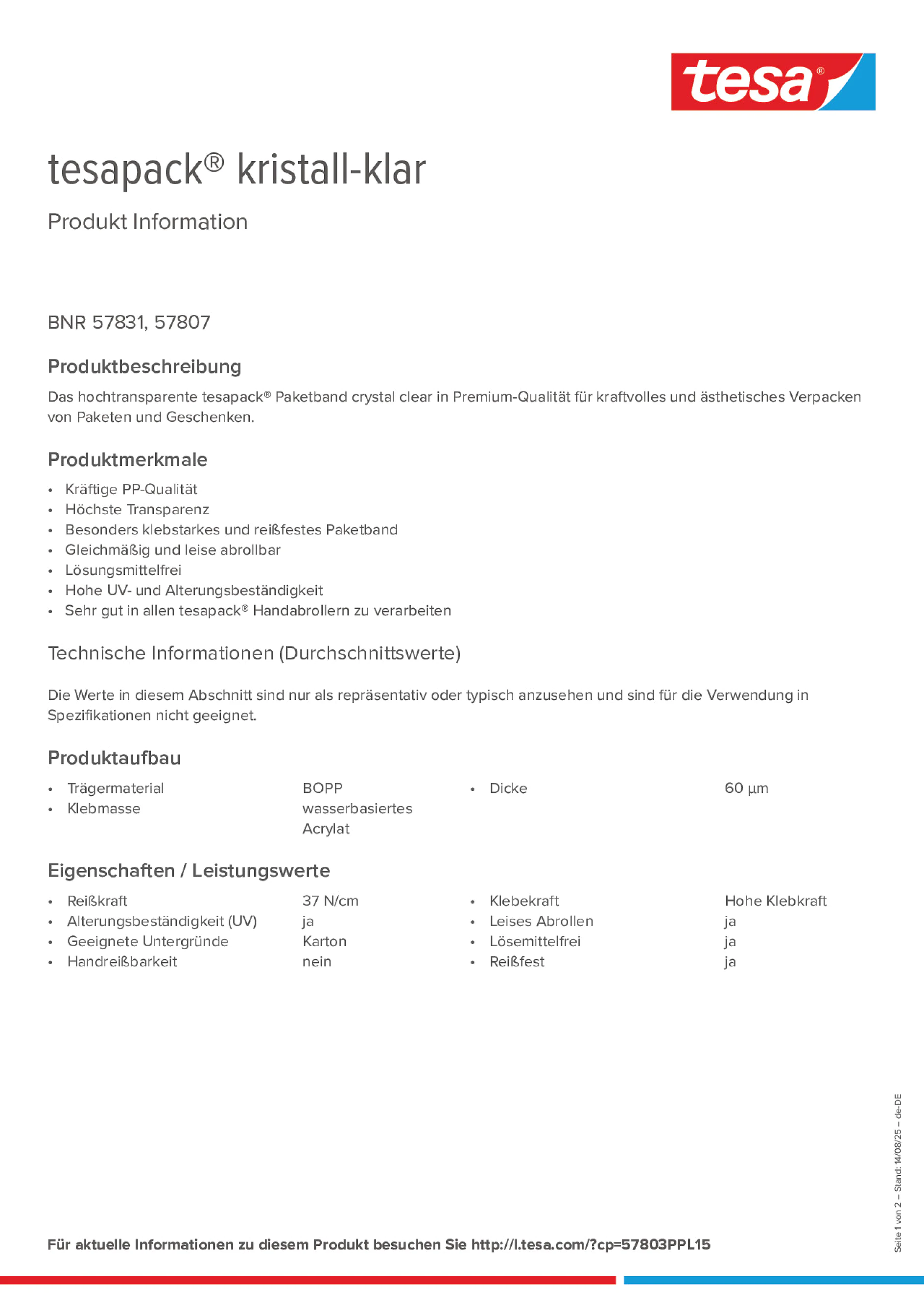 Product information_tesapack® 57807_de-DE