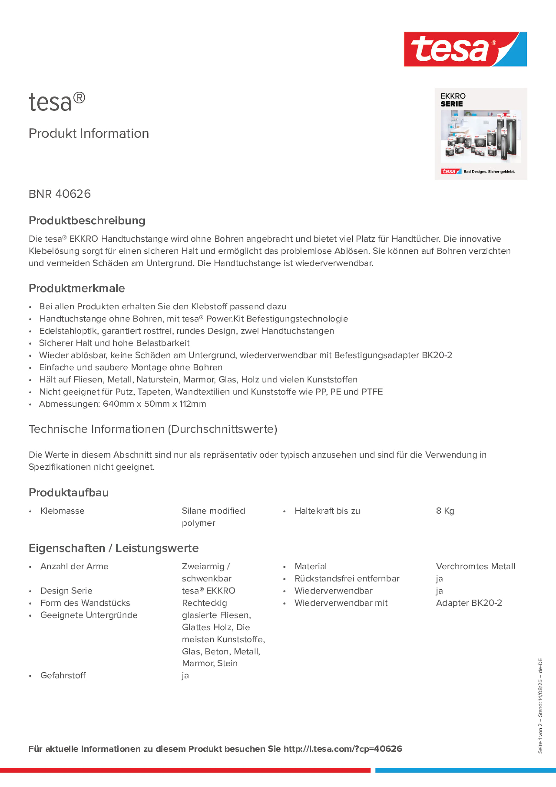 Product information_tesa® 40626_de-DE