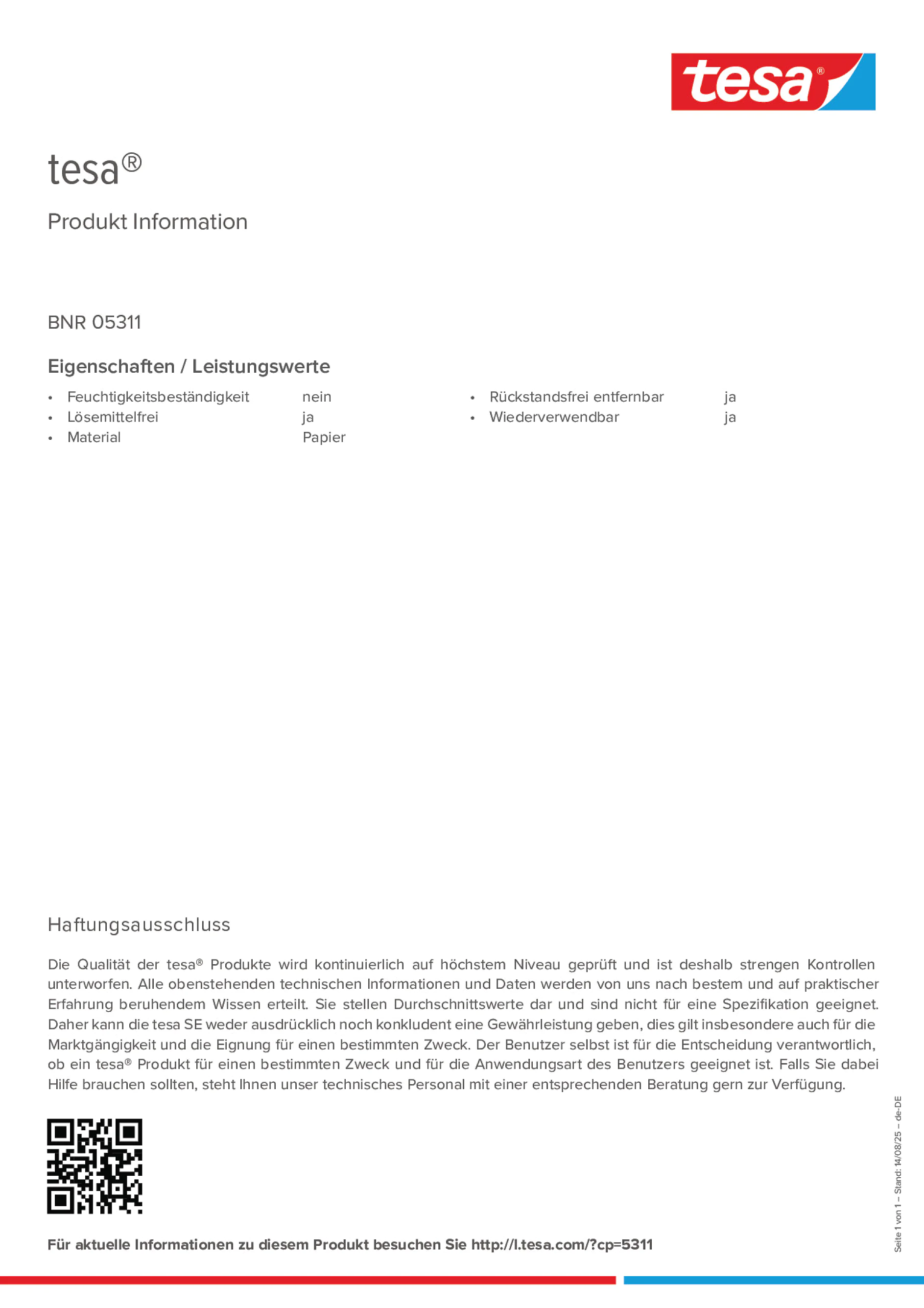Product information_tesa® 05311_de-DE