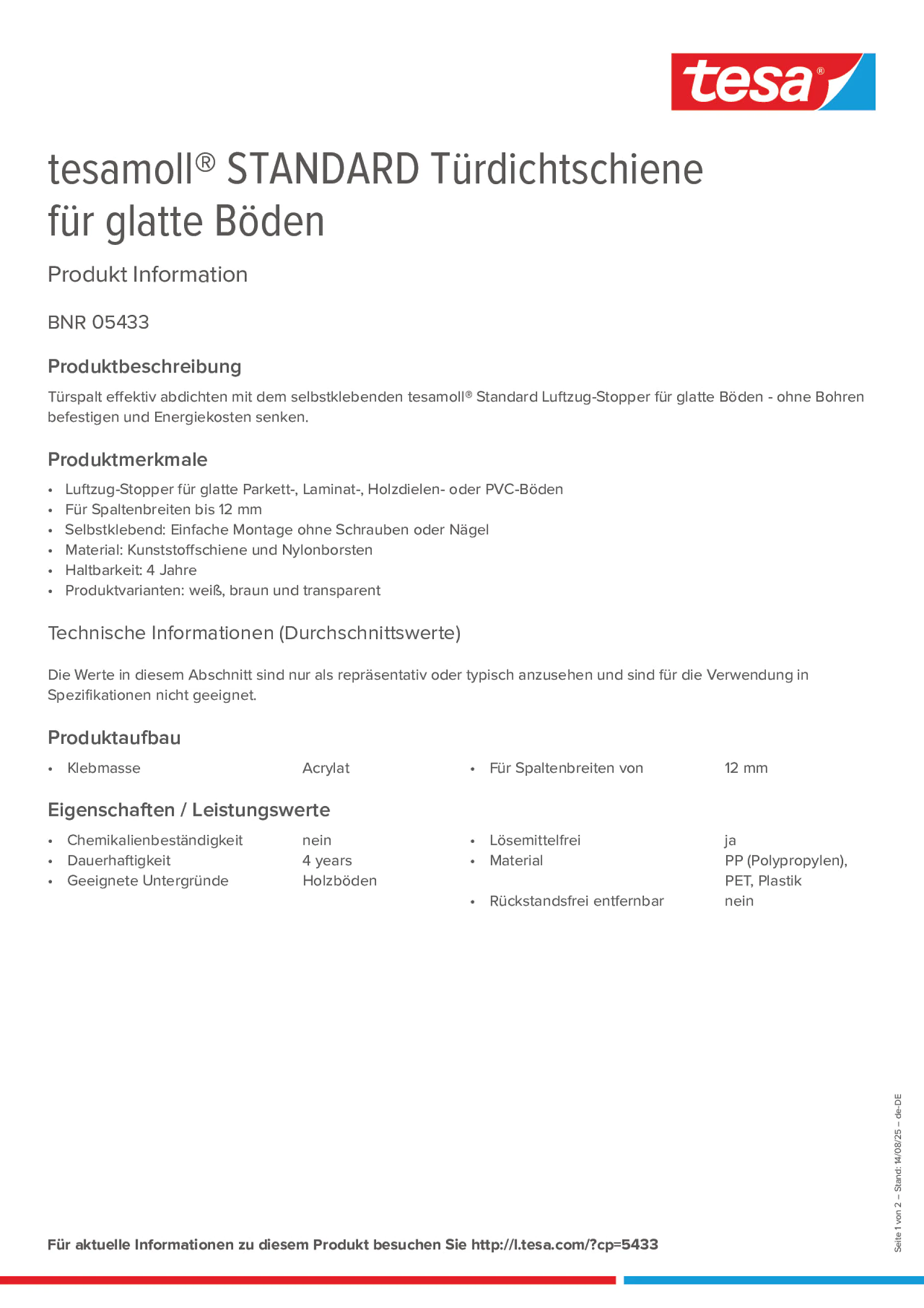 Product information_tesamoll® 05433_de-DE