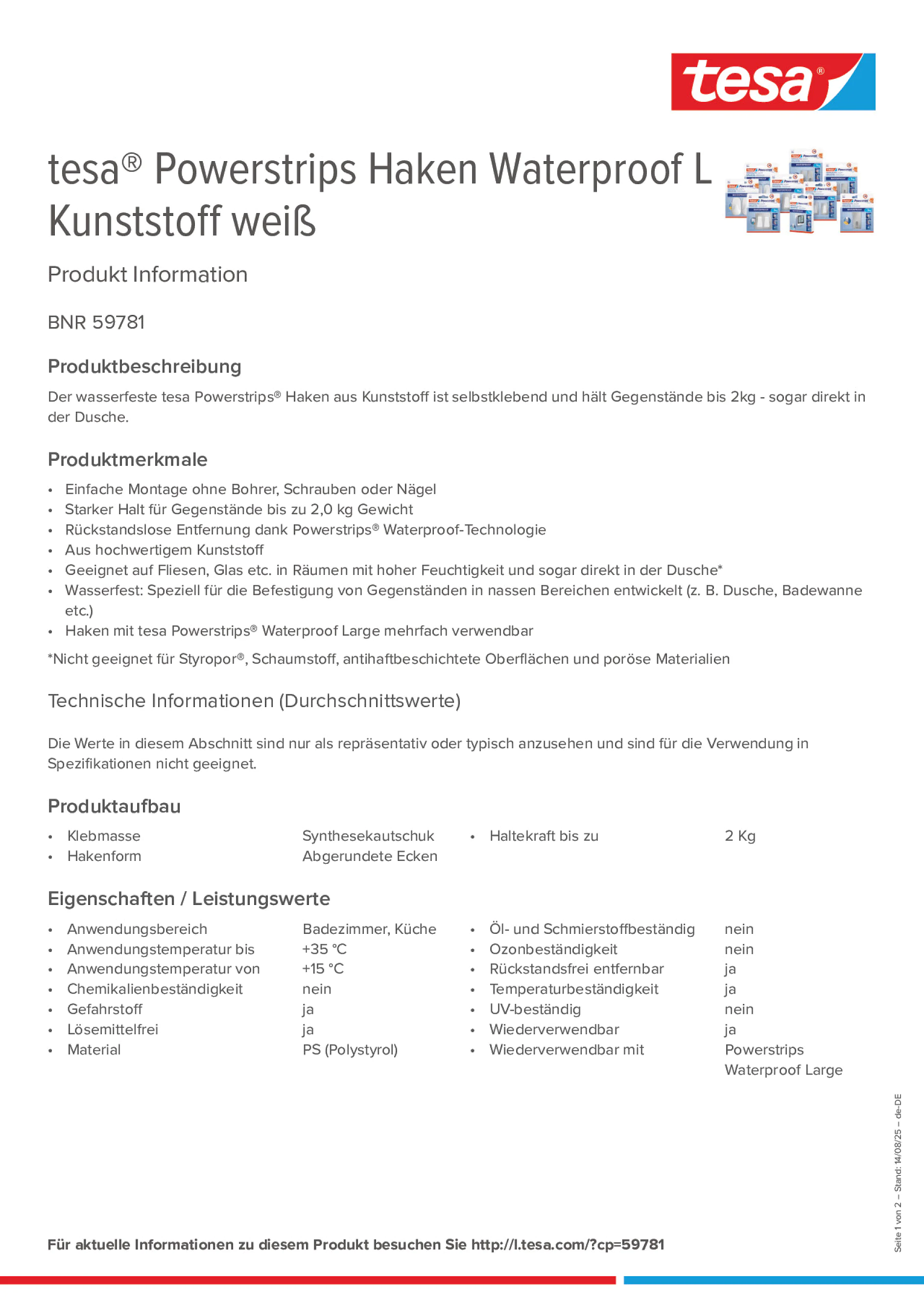 Product information_tesa® Powerstrips 59781_de-DE